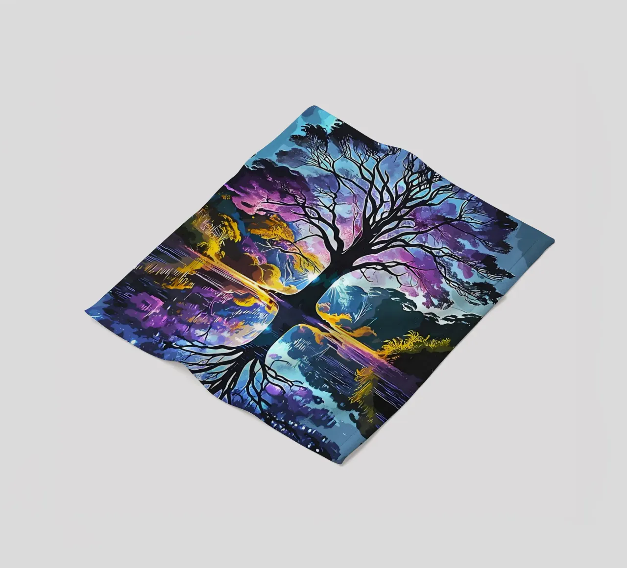 albero acqua riflessione coperta in pile da Jennifer R Spyhalski