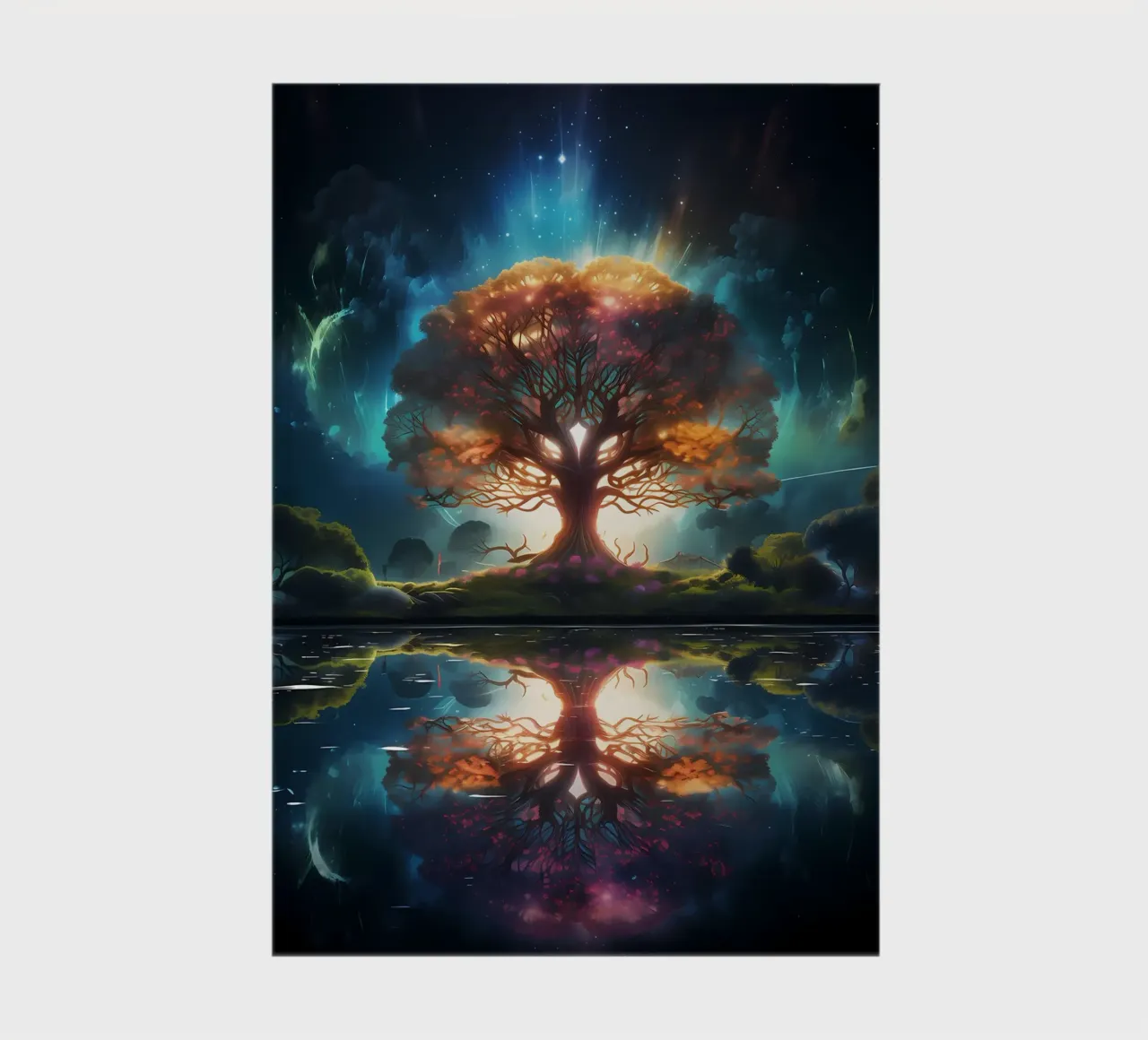 tree reflection glowing notebook by Jennifer R Spyhalski