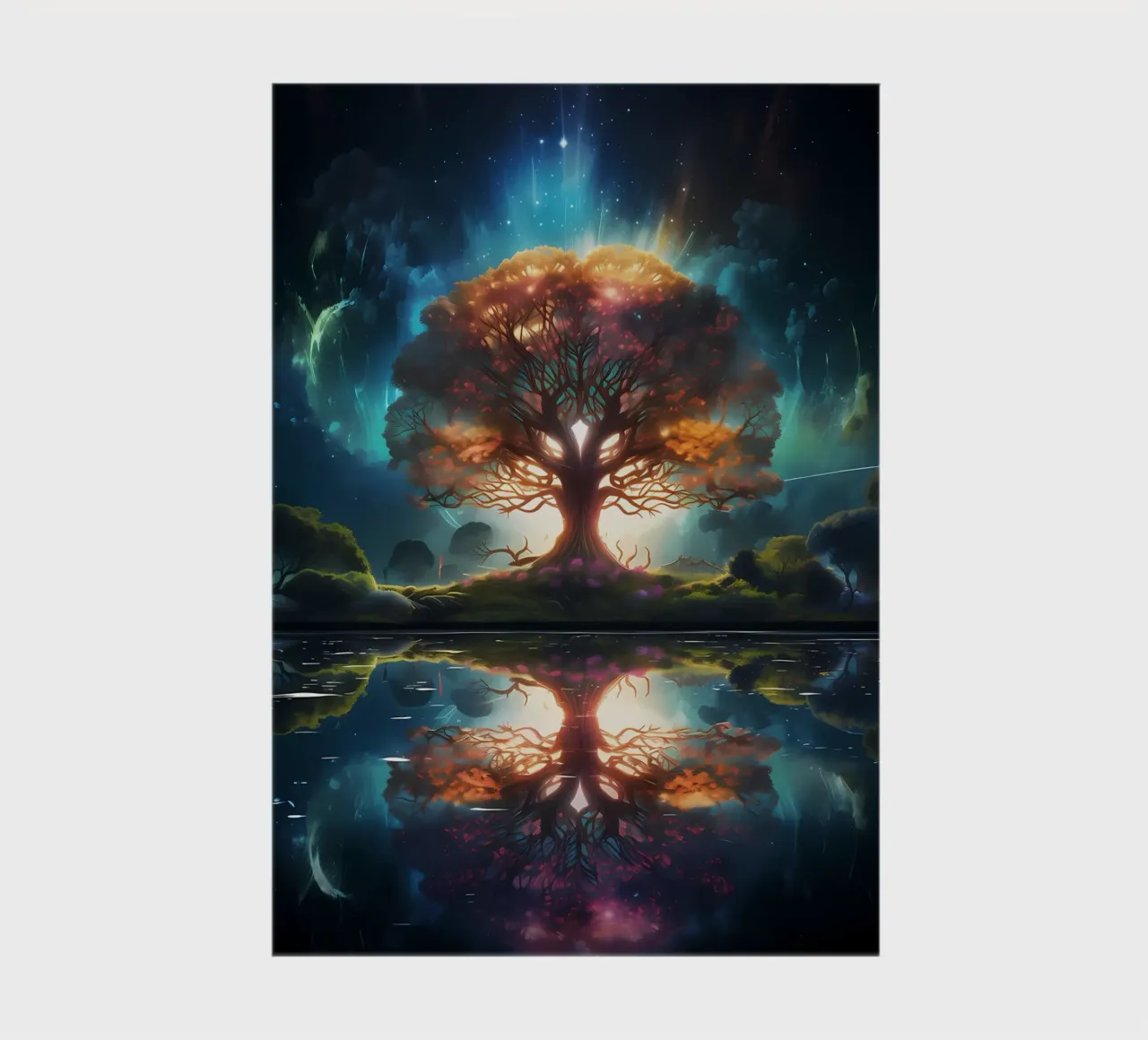 tree reflection glowing notebook by Jennifer R Spyhalski