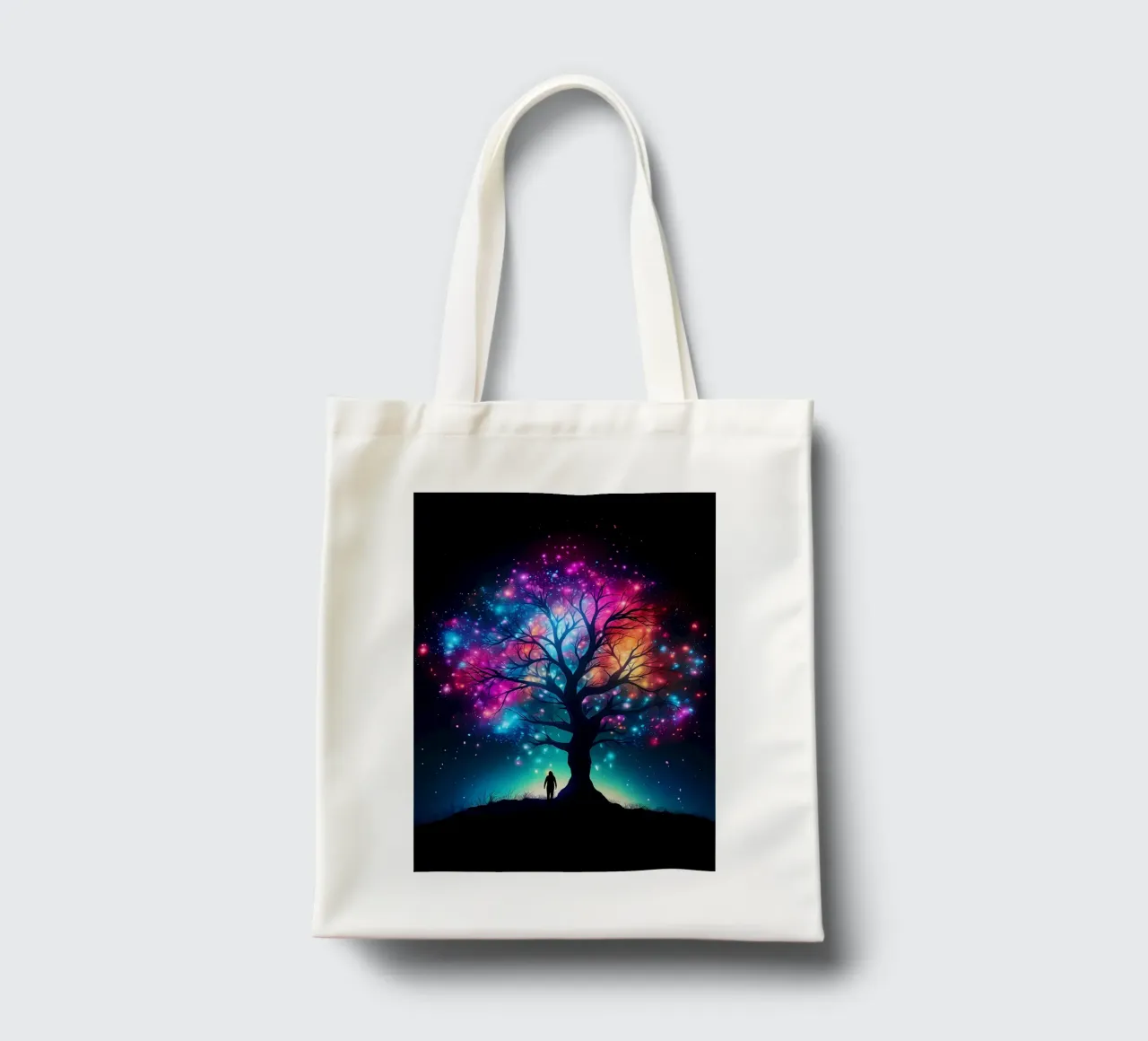 silhouette tree person tote bag by Jennifer R Spyhalski