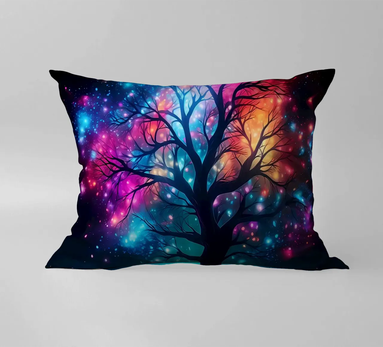 silhouette tree person decorative cushion by Jennifer R Spyhalski