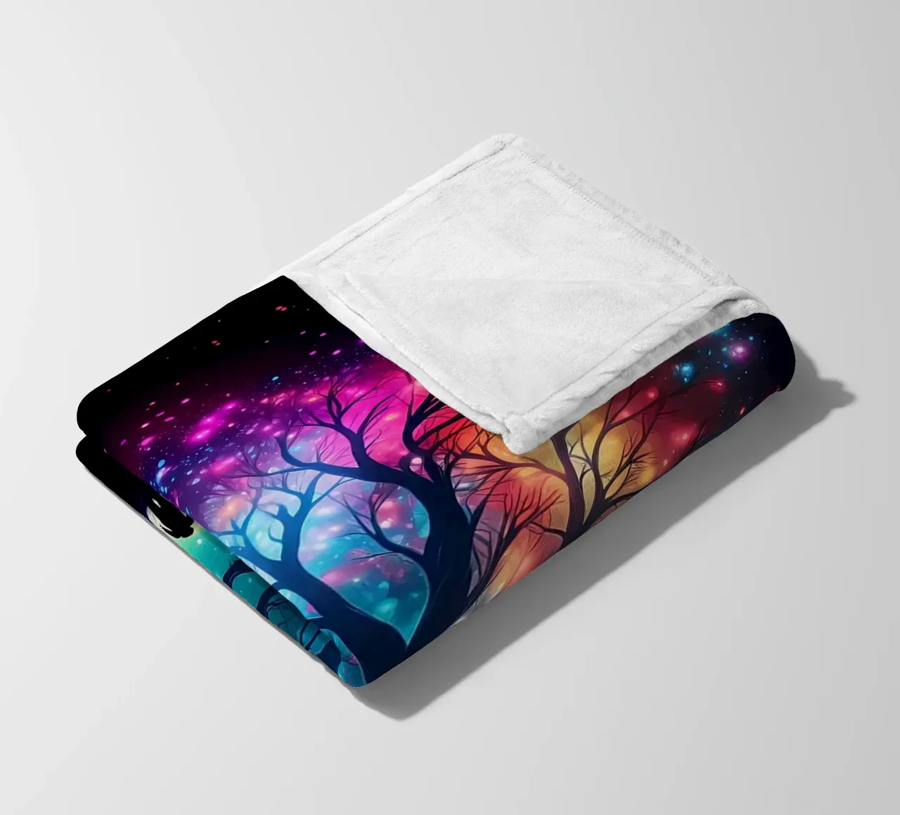 silhouette tree person fleece blanket by Jennifer R Spyhalski