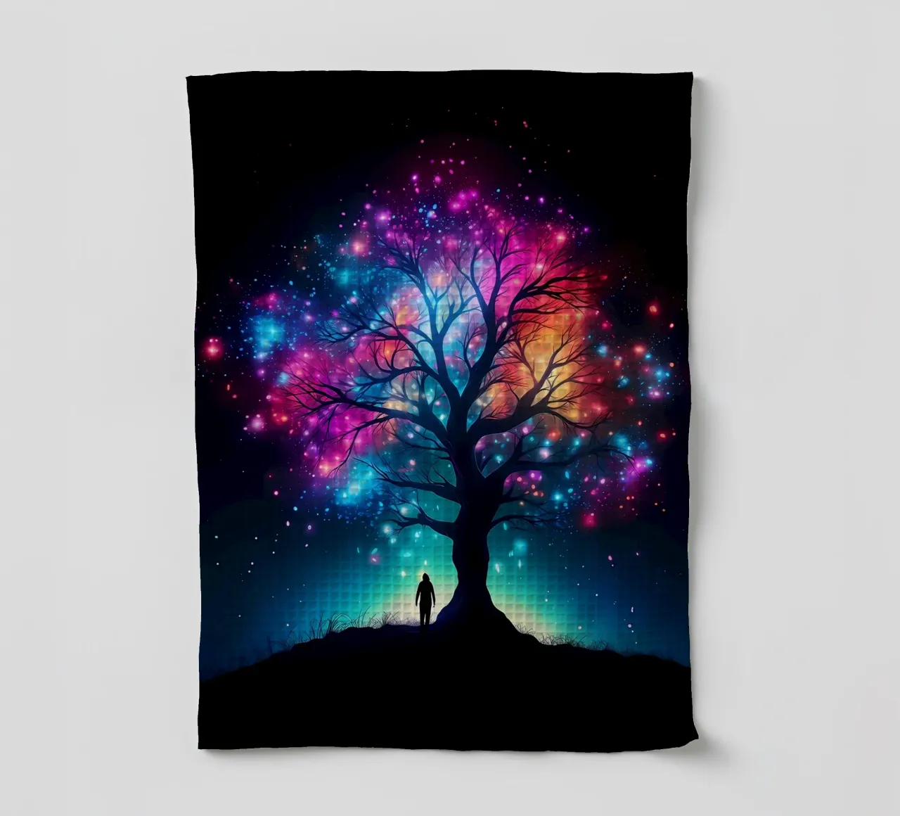 silhouette tree person torchon de Jennifer R Spyhalski