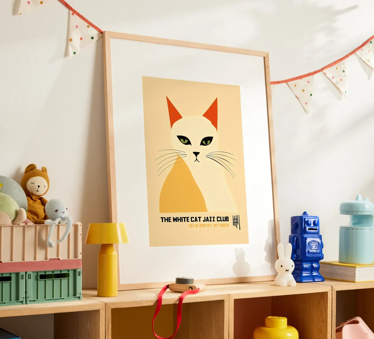 Gatto Bianco Jazz Club poster da Arjun