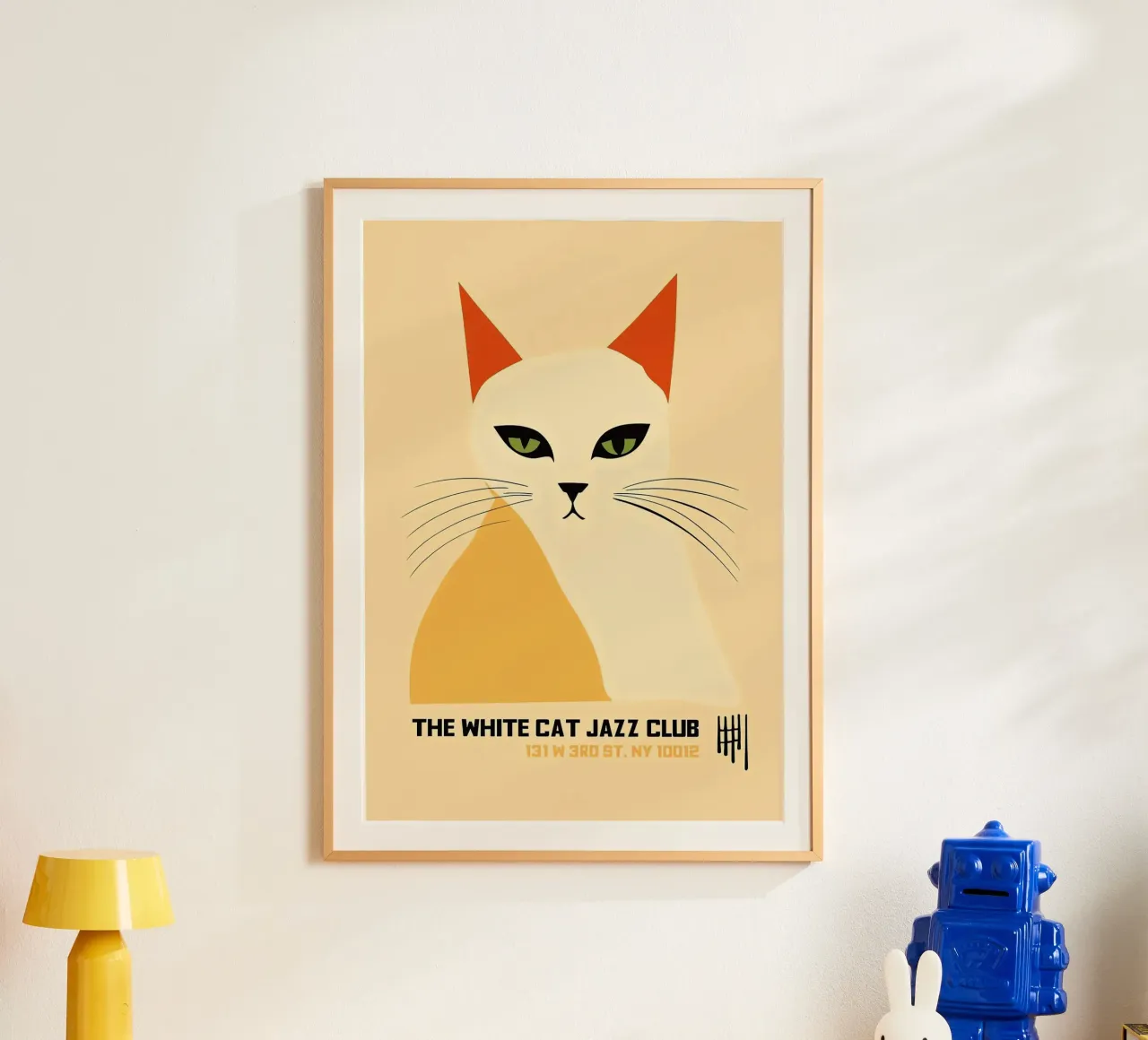 Gatto Bianco Jazz Club poster da Arjun