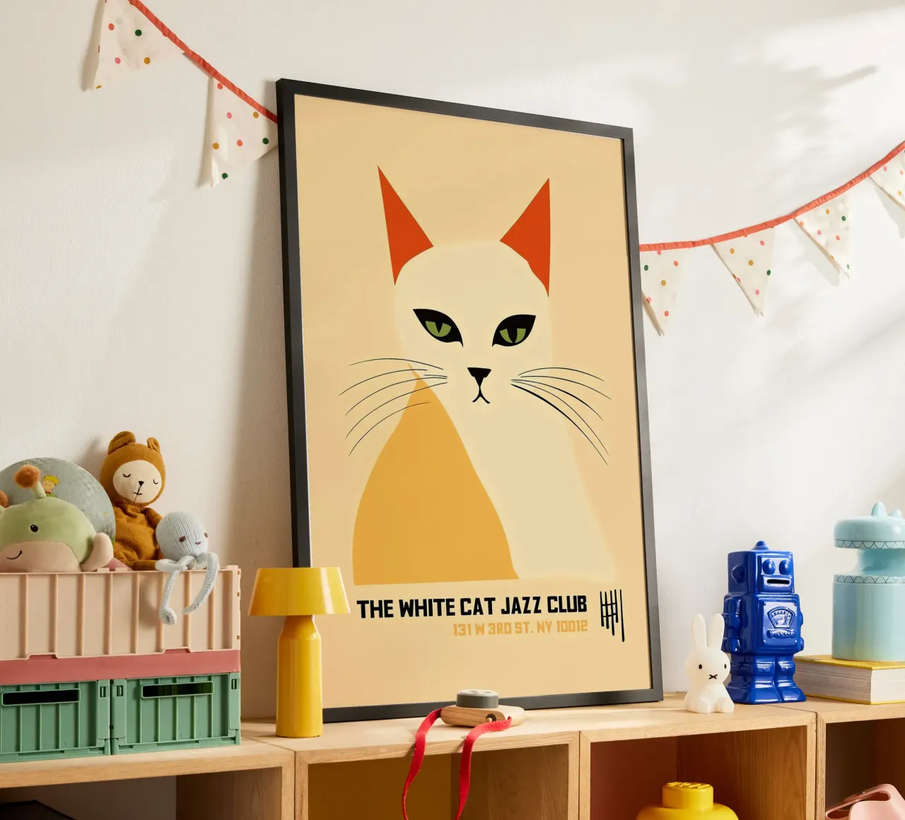 Gatto Bianco Jazz Club poster da Arjun