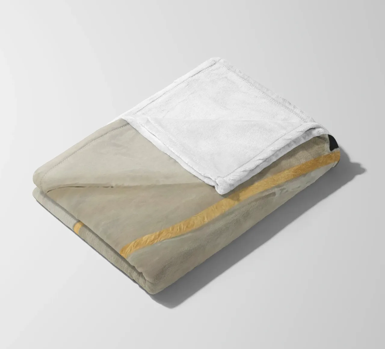 abstract simple organic monochrome coperta in pile da vintageshop
