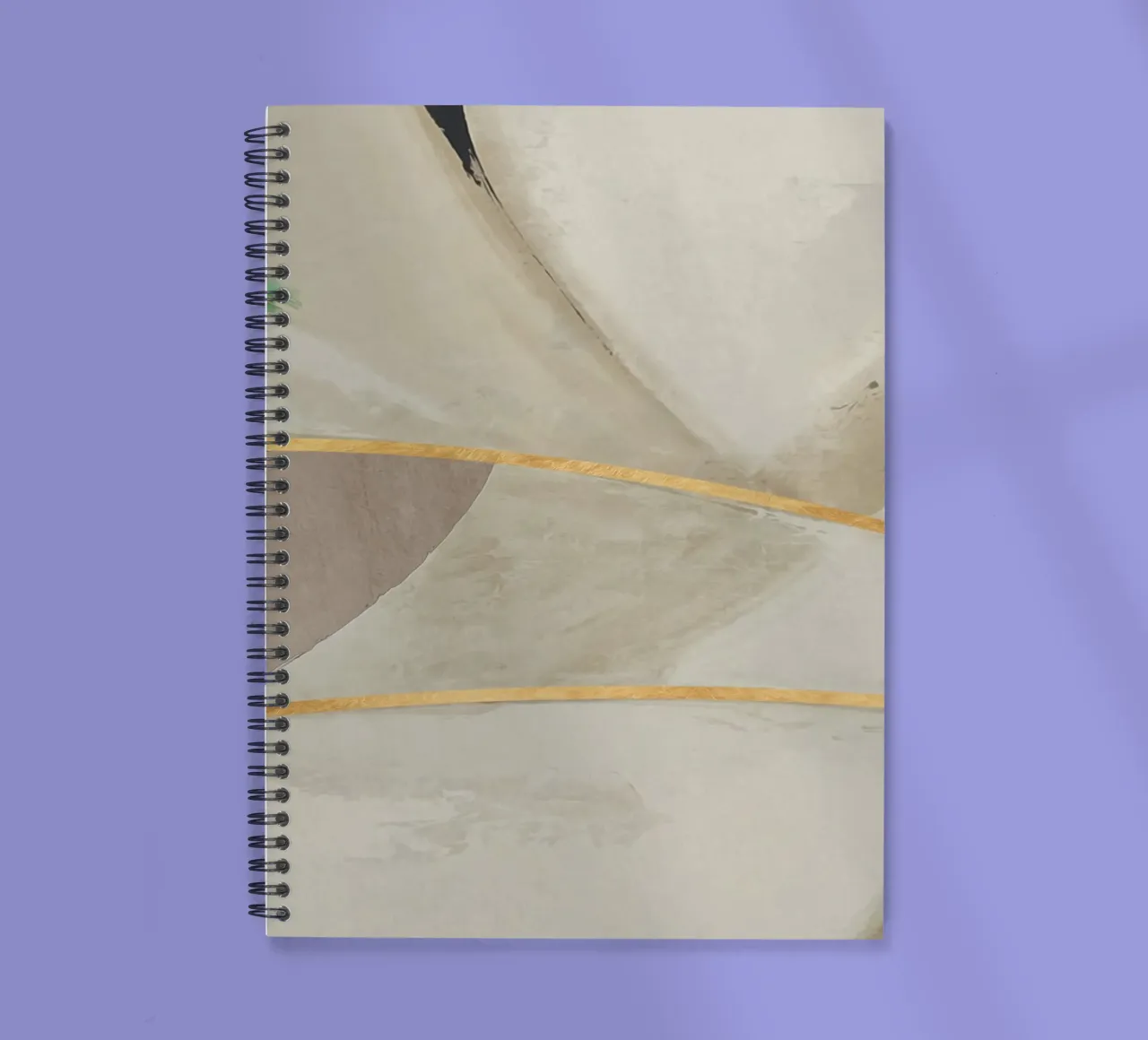abstract simple organic monochrome carnet à spirale de vintageshop