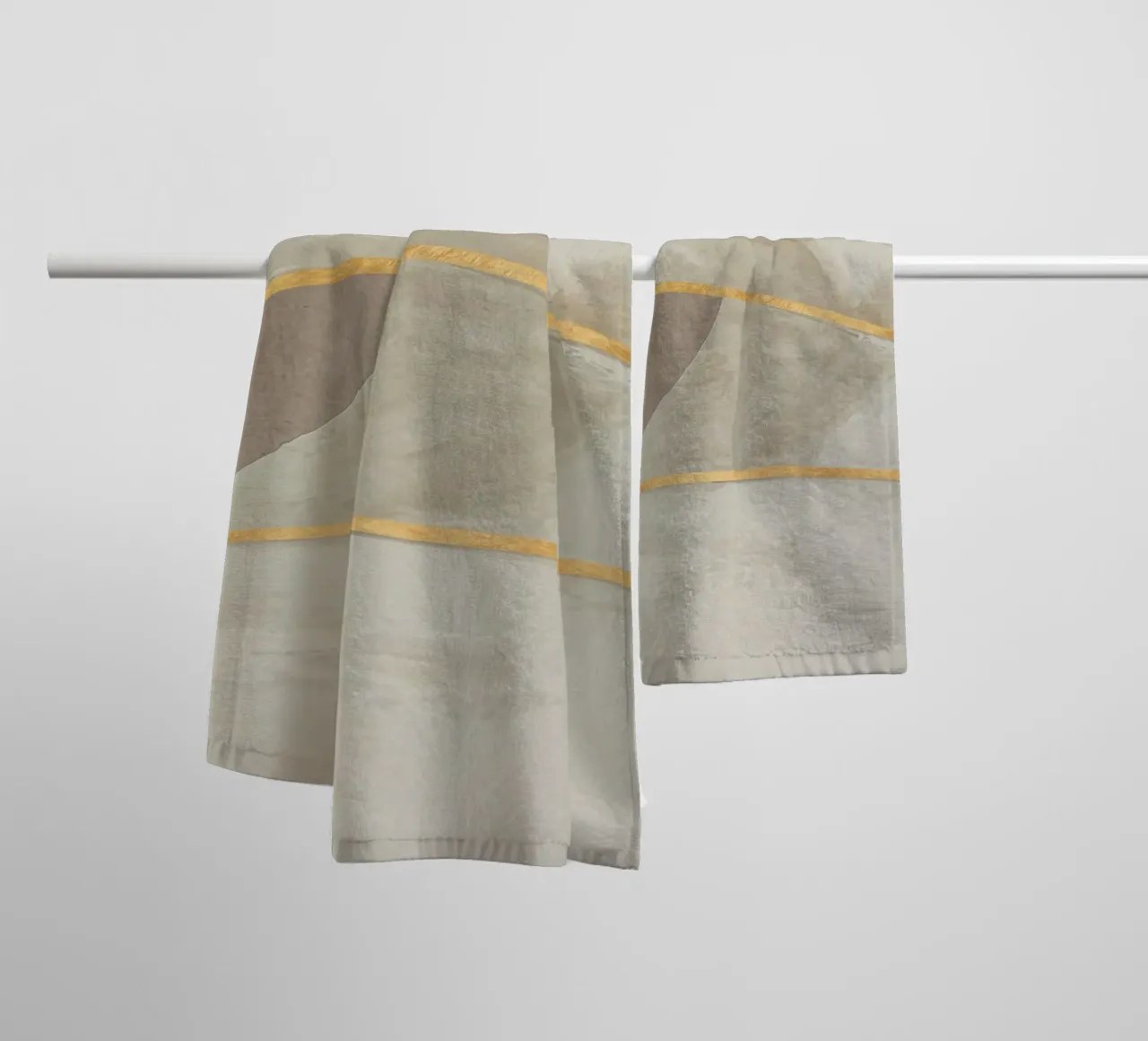 abstract simple organic monochrome asciugamano da bagno da vintageshop