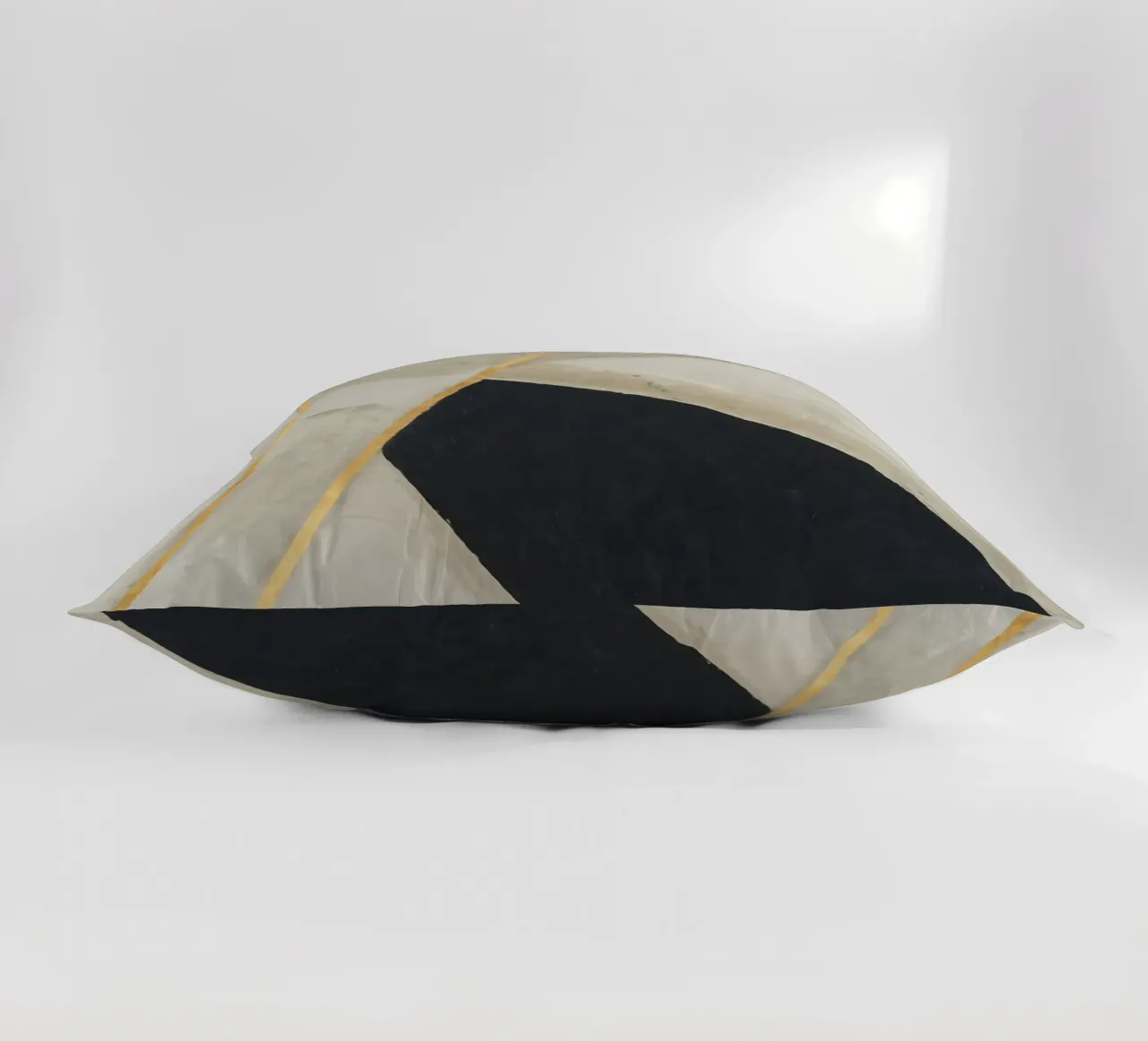 abstract simple organic lines golden cuscino da vintageshop