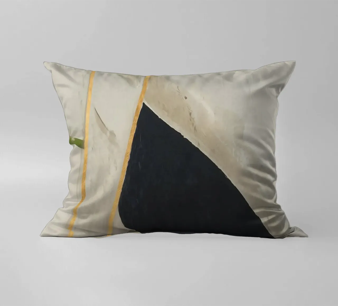 abstract simple organic lines golden cuscino da vintageshop
