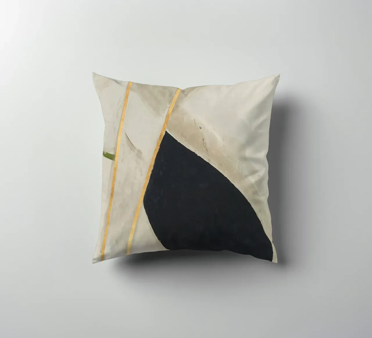 abstract simple organic lines golden cuscino da vintageshop