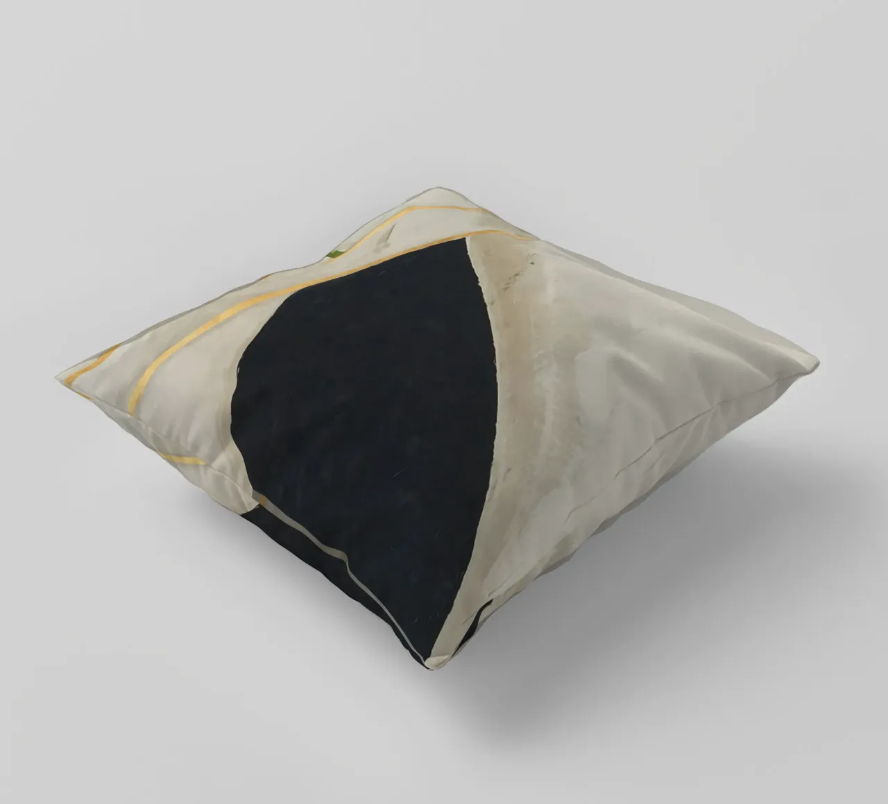 abstract simple organic lines golden cuscino da vintageshop