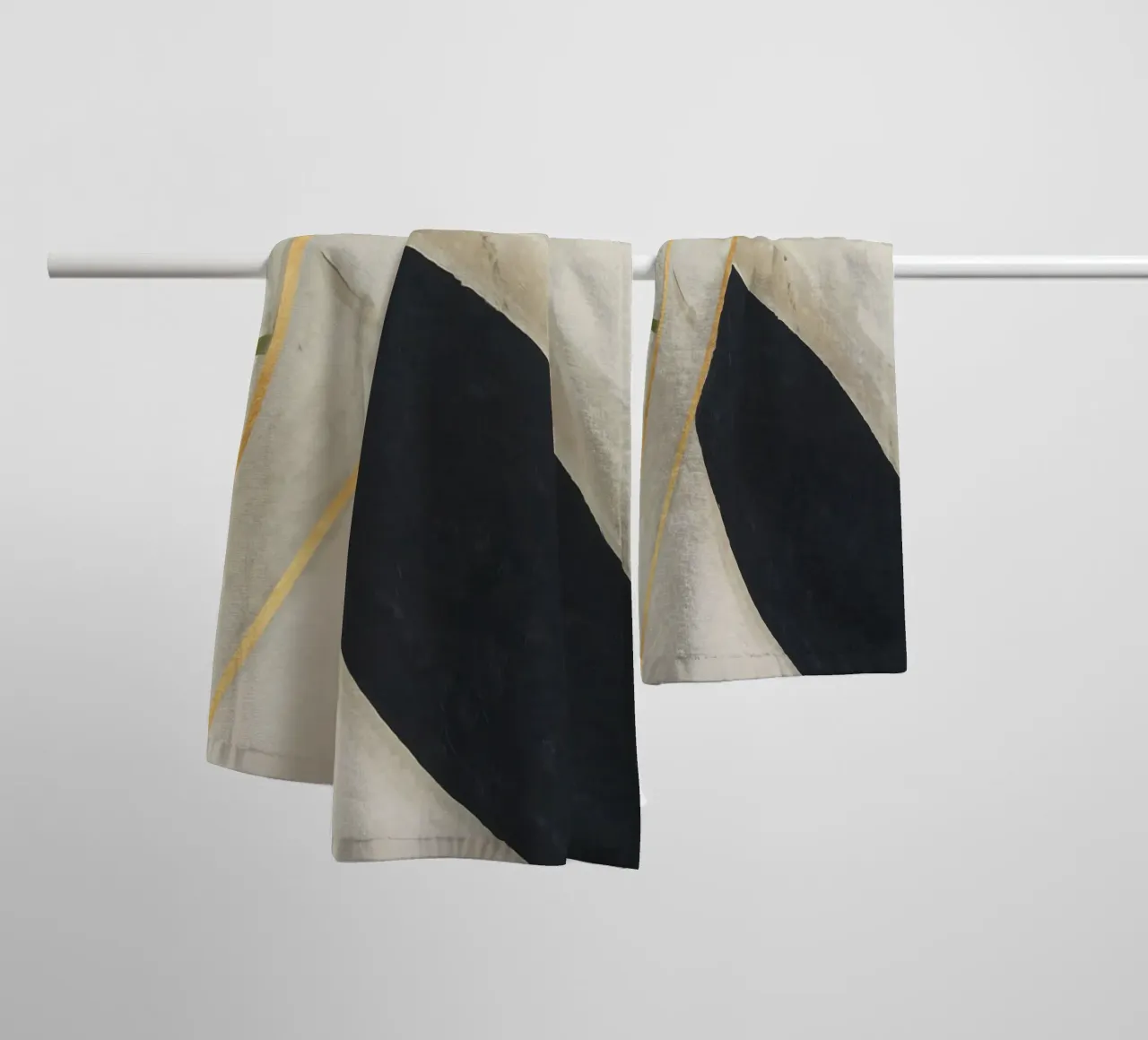 abstract simple organic lines golden asciugamano da bagno da vintageshop