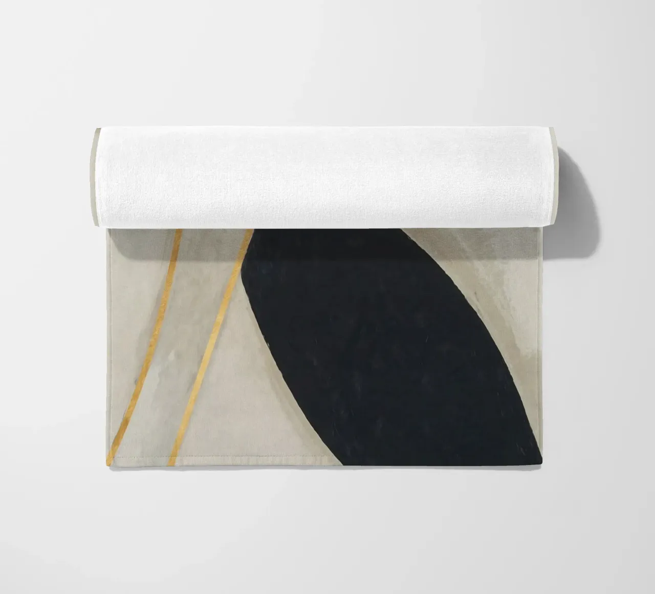 abstract simple organic lines golden telo mare da vintageshop