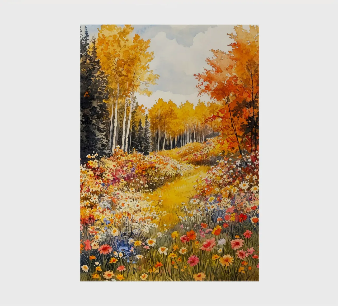 Meadow full of flowers notebook by Justyna Jaszke JBJart