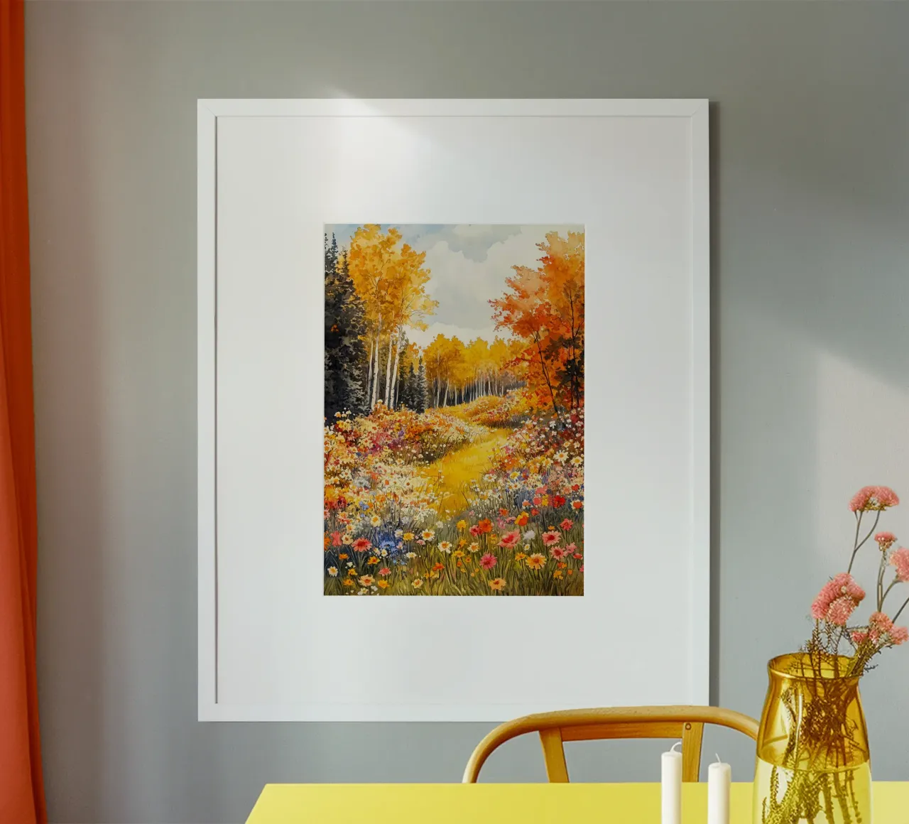 Prato pieno di fiori poster con telaio in plastica da Justyna Jaszke JBJart