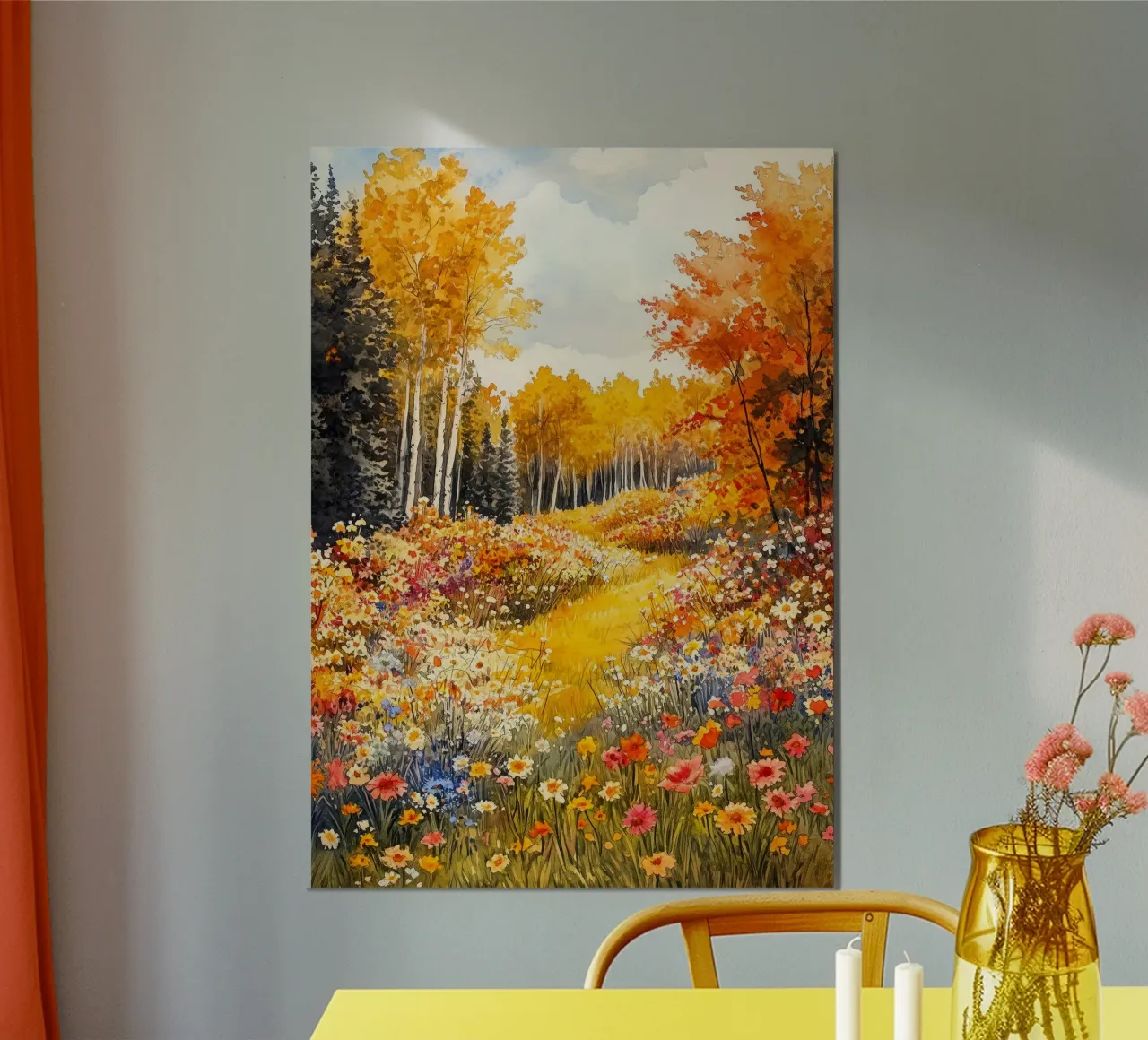 Prato pieno di fiori poster con telaio in plastica da Justyna Jaszke JBJart