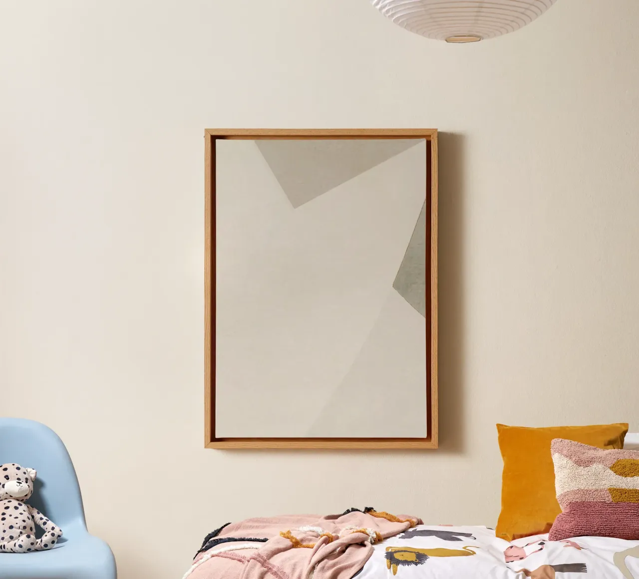 simple abstract gemeotric tela con Cornice a cassetta da vintageshop