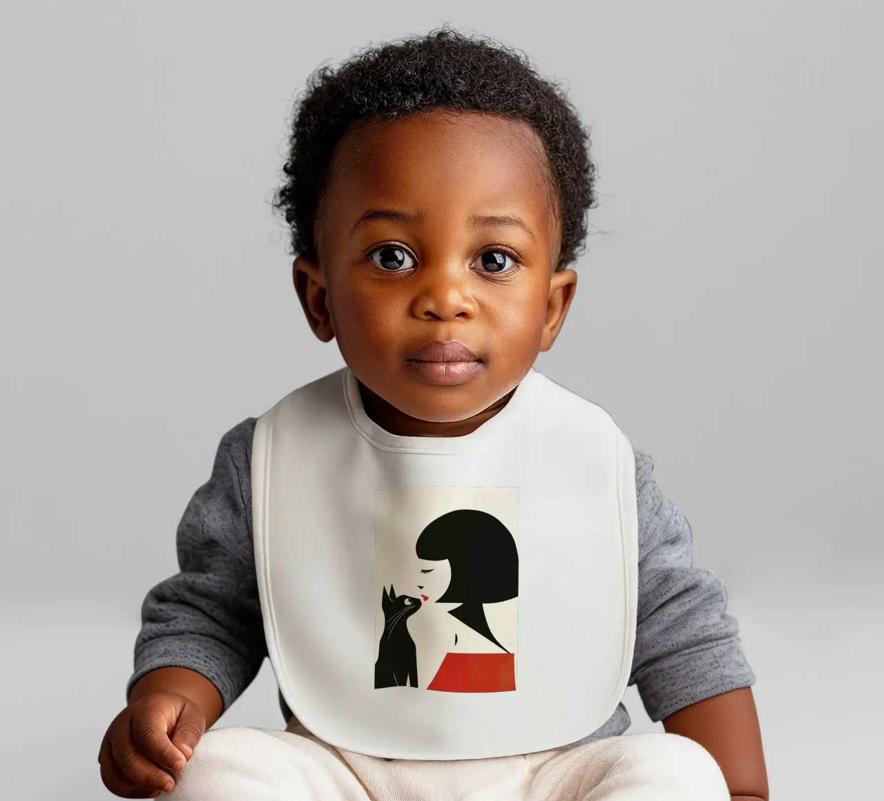 Donna e gatto bavaglino da Arjun