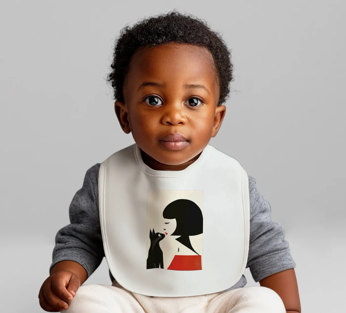 Donna e gatto bavaglino da Arjun