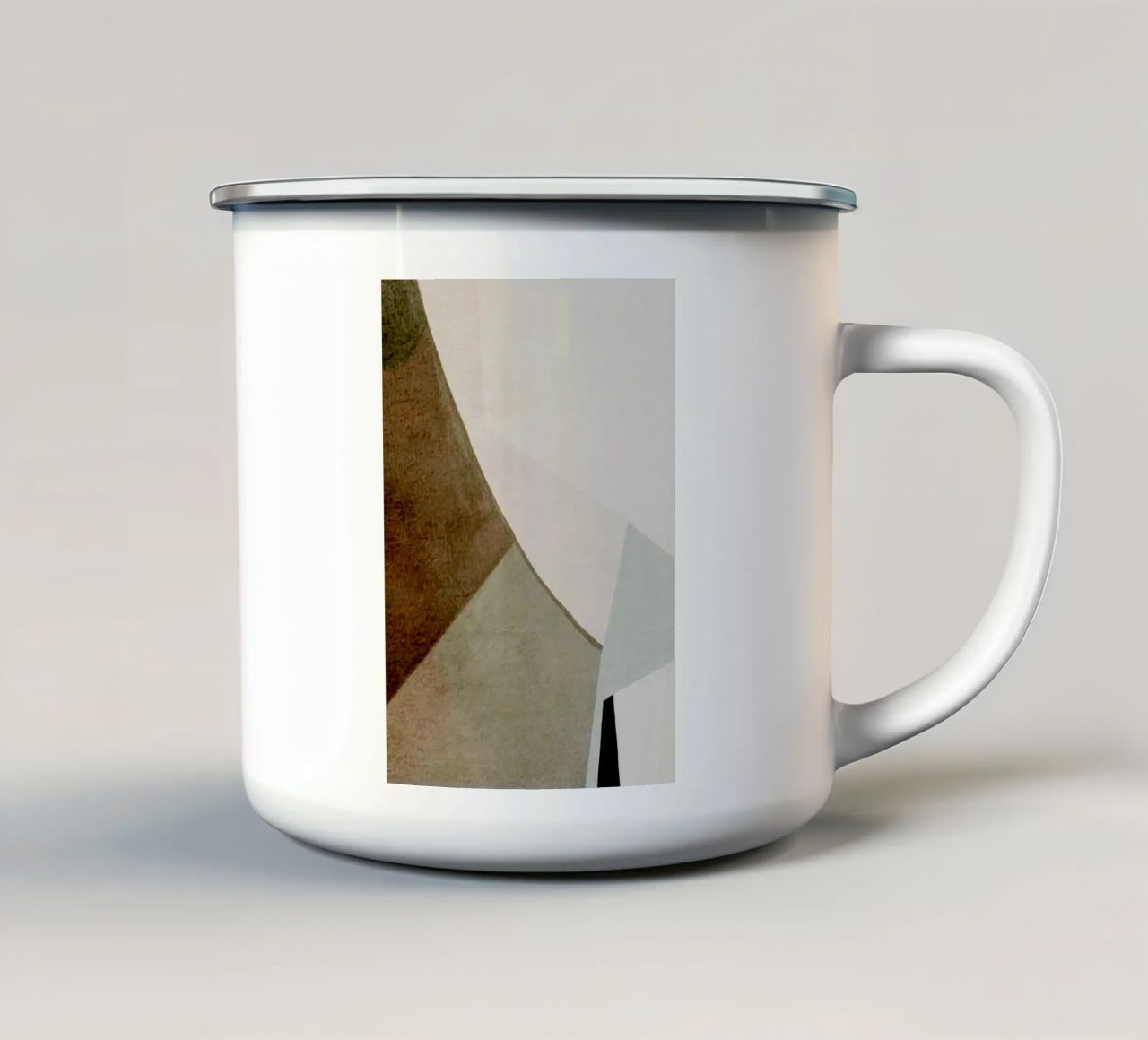 abstract simple geometric squares tazza in smalto da vintageshop