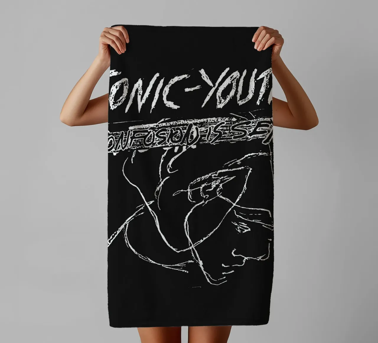 sonic youth band art towel by vanhesling