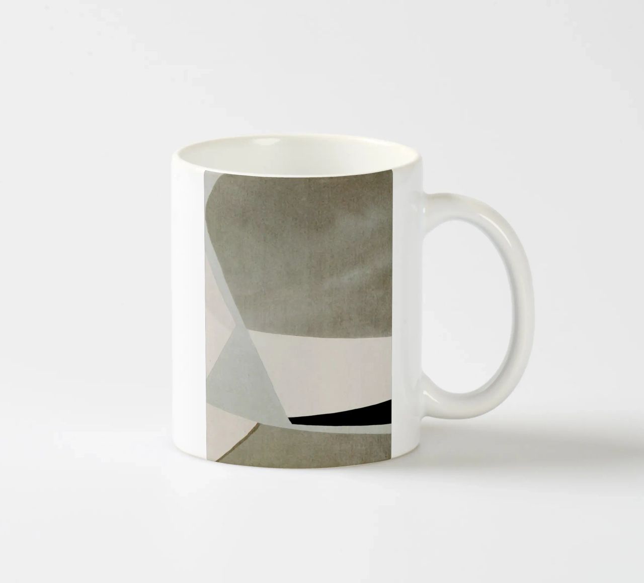 abstract simple geometric gray squares tazza in ceramica da vintageshop