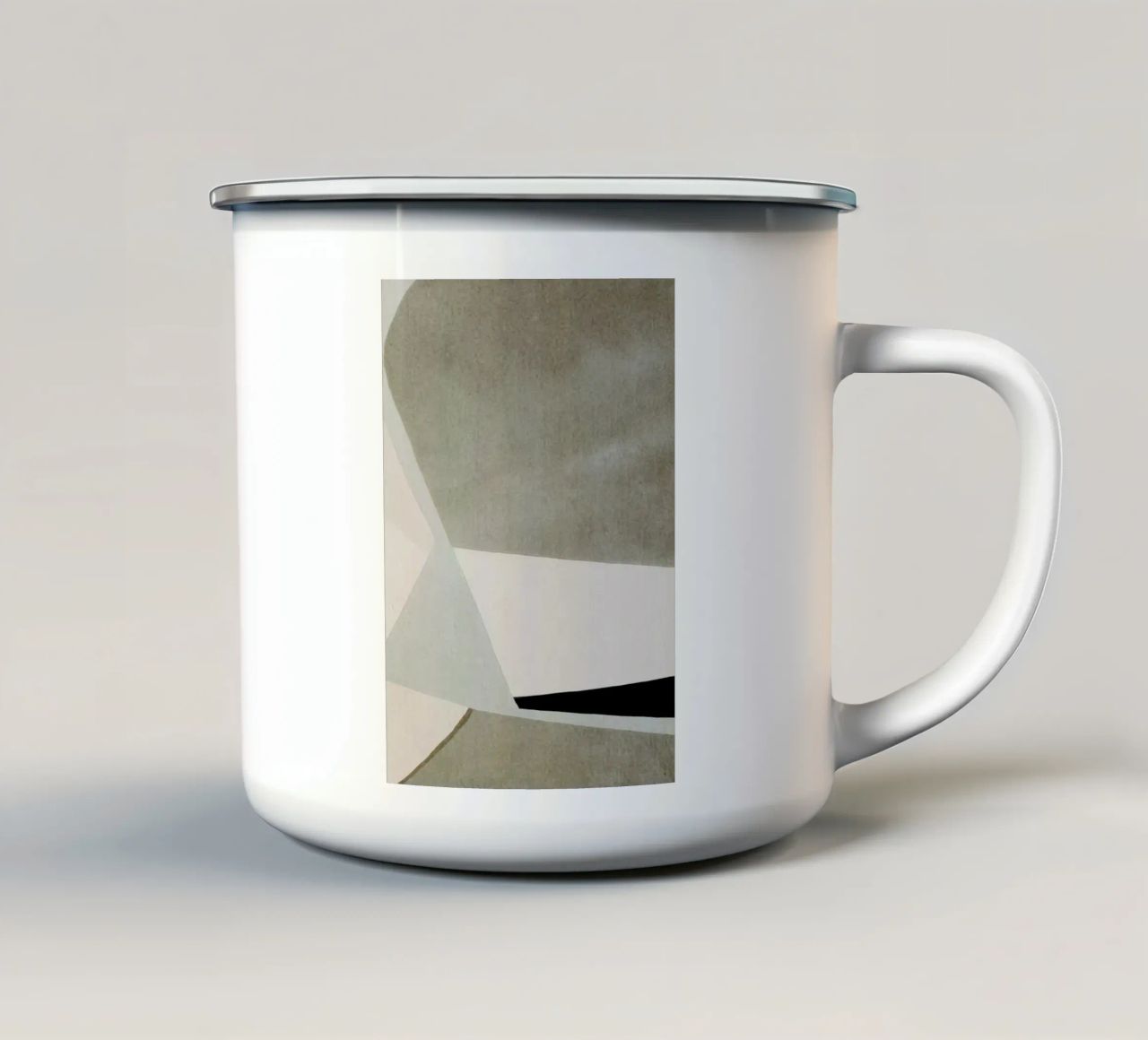 abstract simple geometric gray squares tazza in smalto da vintageshop