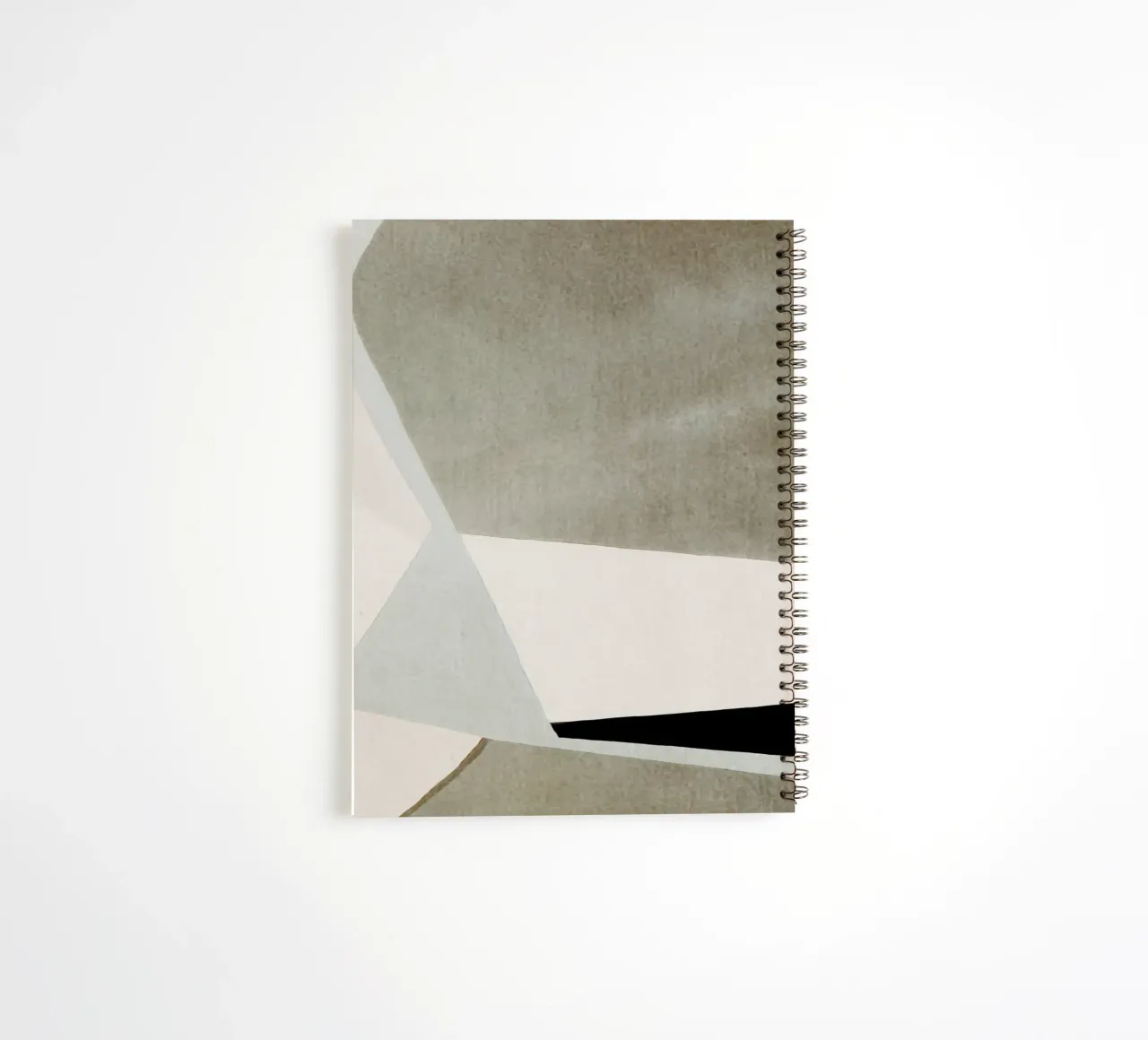 abstract simple geometric gray squares spiral notebook by vintageshop