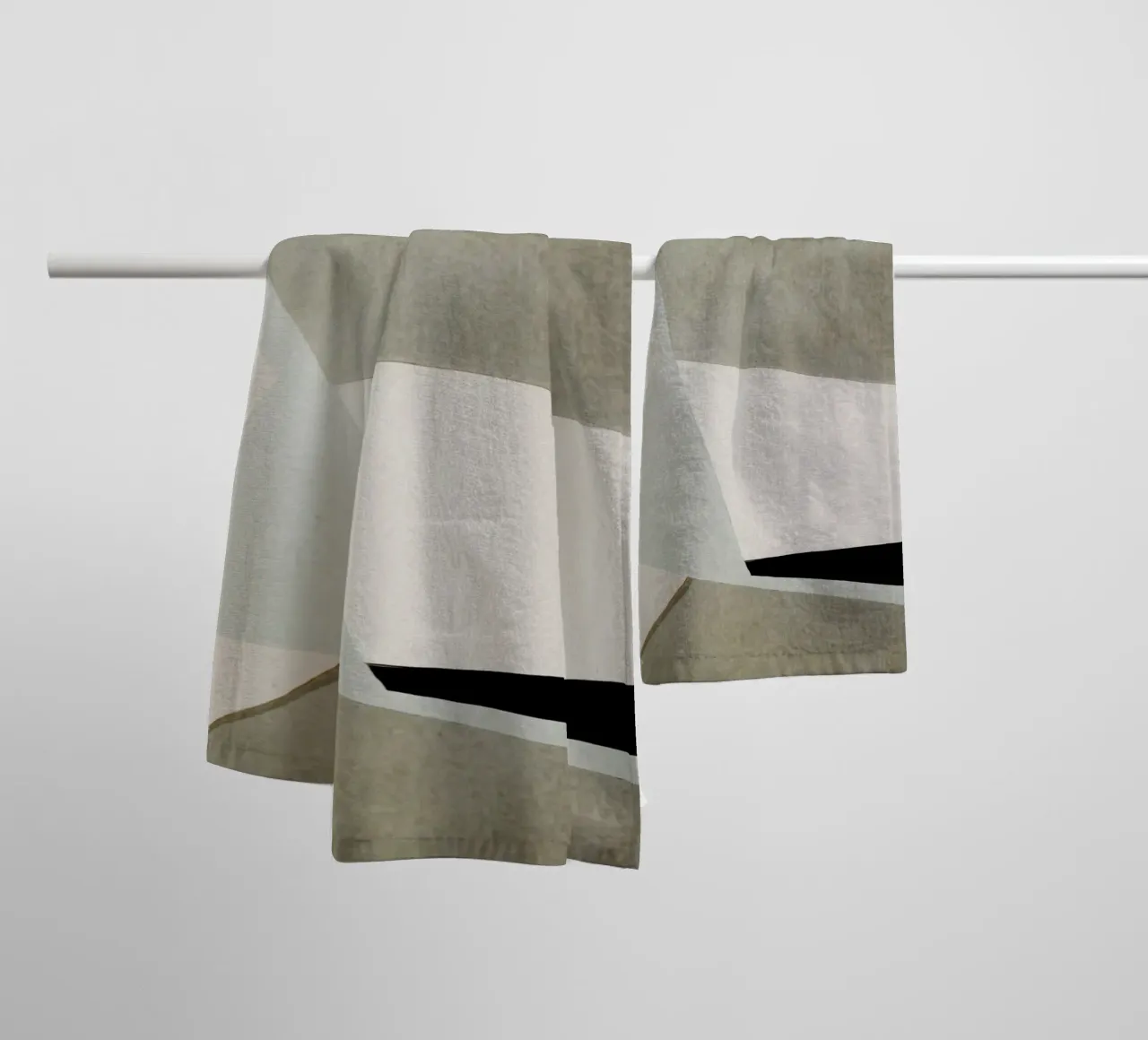abstract simple geometric gray squares towel by vintageshop