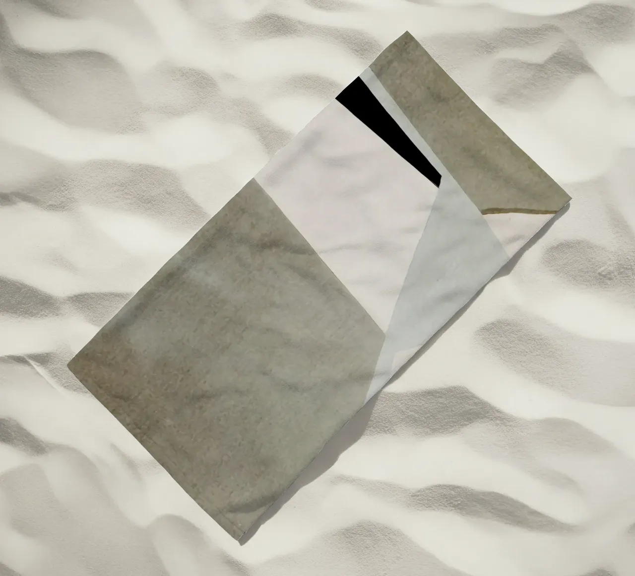 abstract simple geometric gray squares telo mare da vintageshop