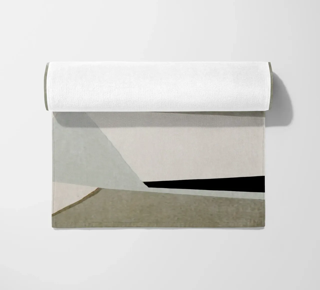 abstract simple geometric gray squares Strandtuch von vintageshop