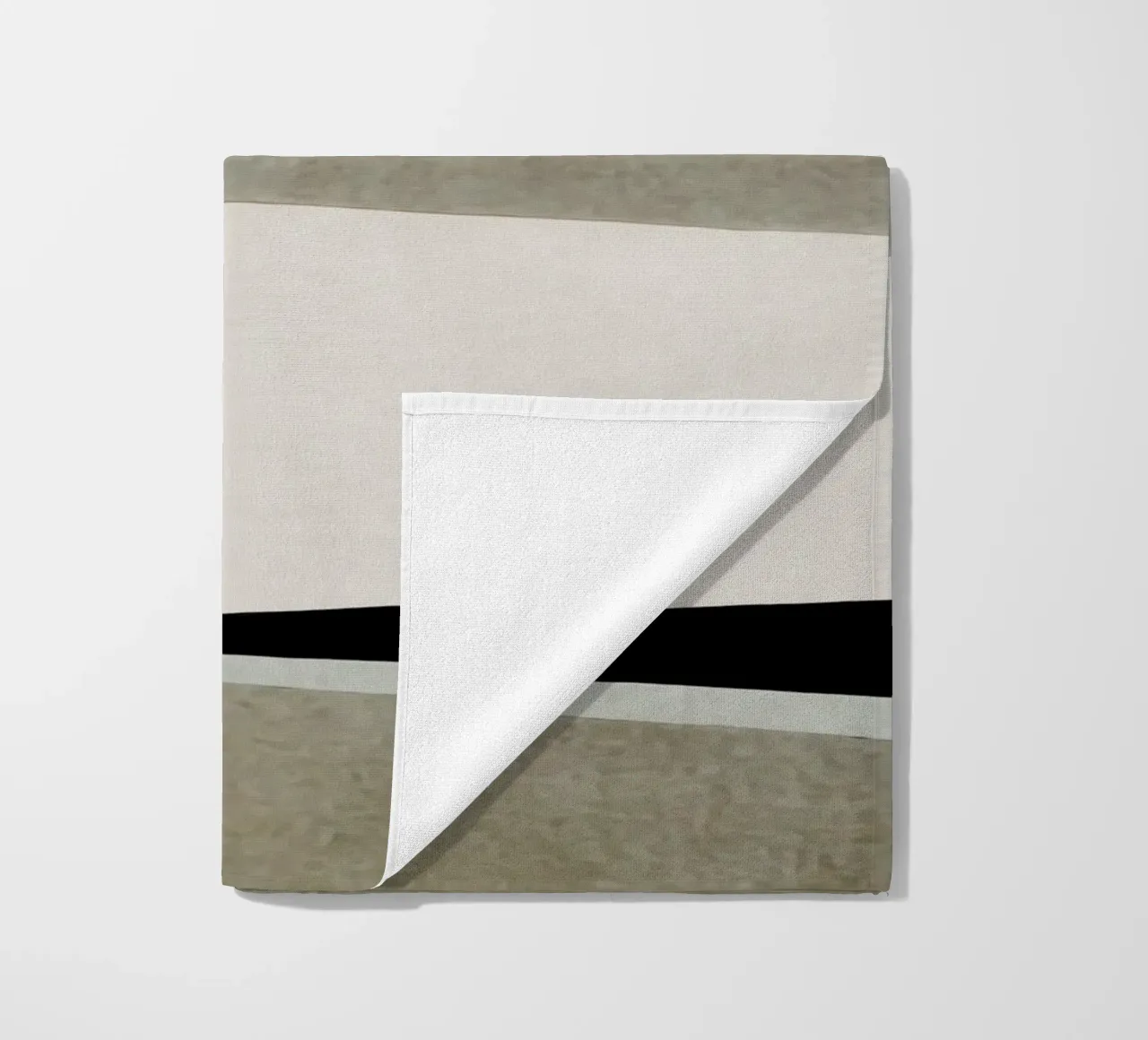 abstract simple geometric gray squares telo mare da vintageshop
