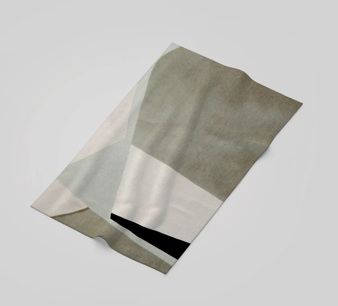 abstract simple geometric gray squares strandhanddoek van vintageshop