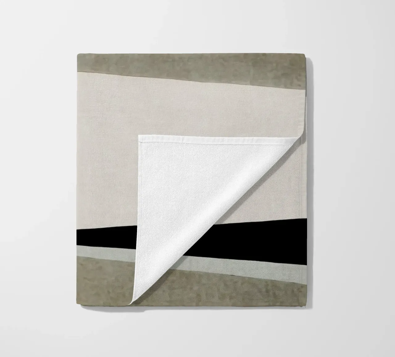 abstract simple geometric gray squares Strandtuch von vintageshop