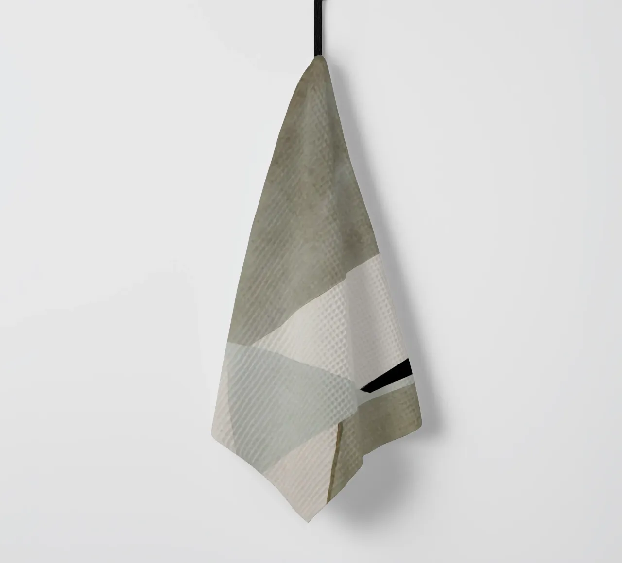 abstract simple geometric gray squares Geschirrtuch von vintageshop
