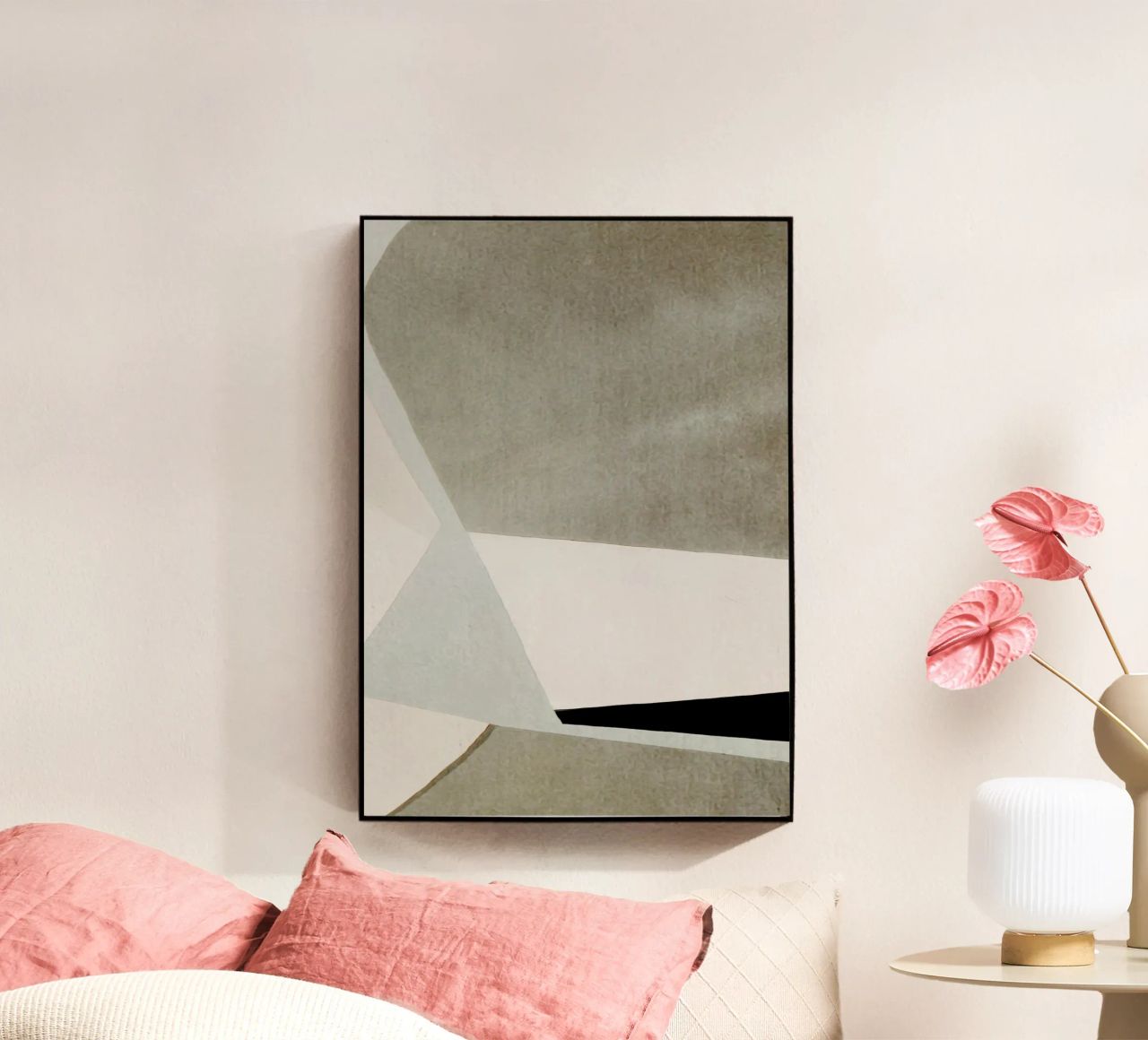 abstract simple geometric gray squares plexiglass da vintageshop