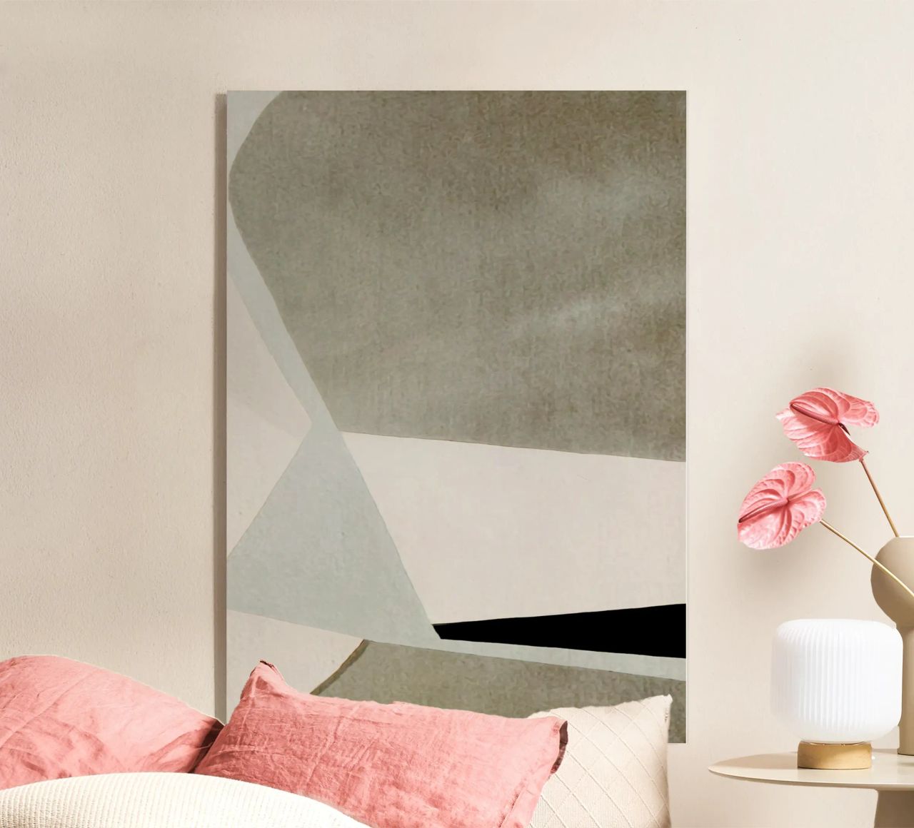 abstract simple geometric gray squares plexiglass da vintageshop