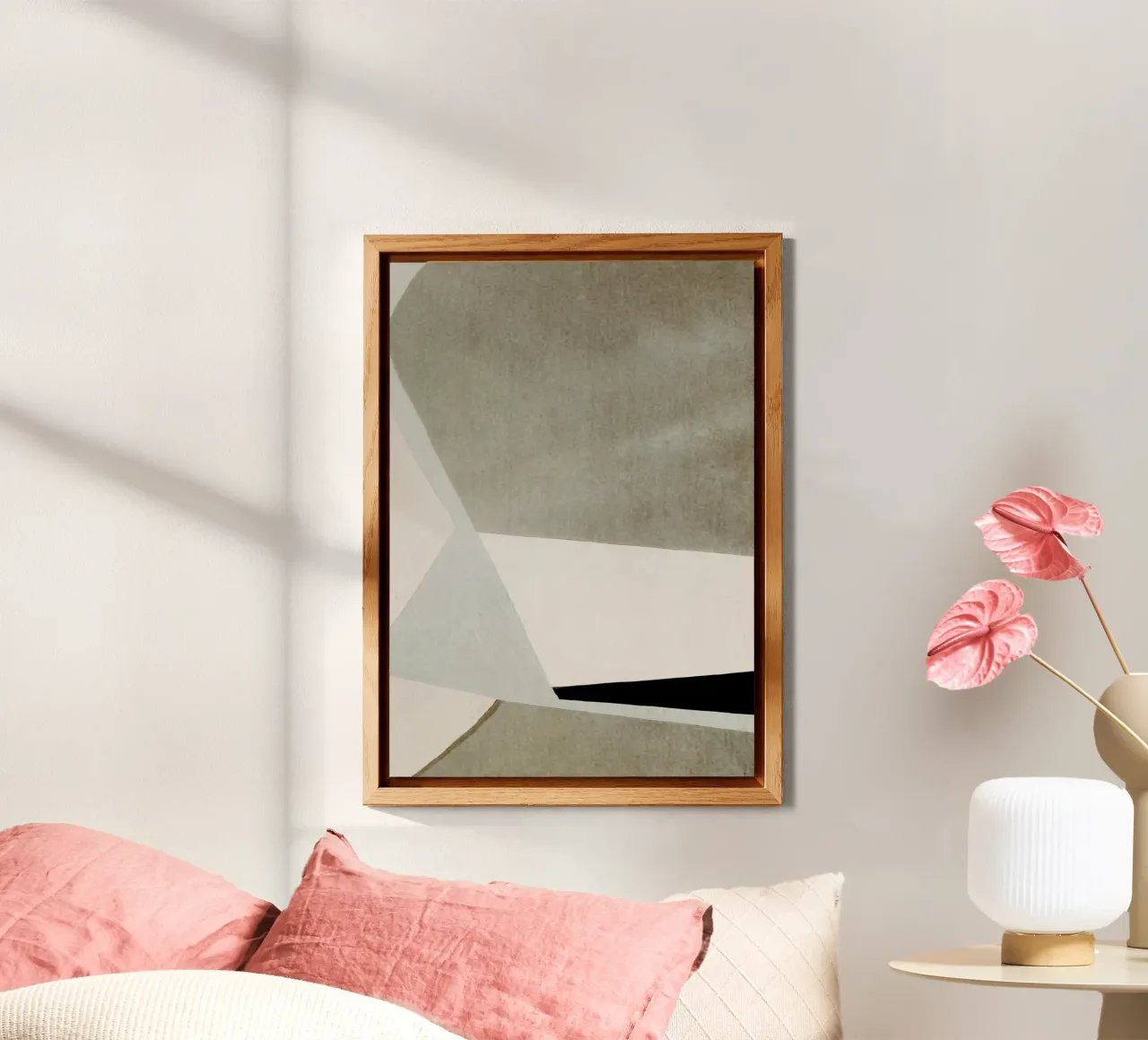 abstract simple geometric gray squares alluminio dibond da vintageshop