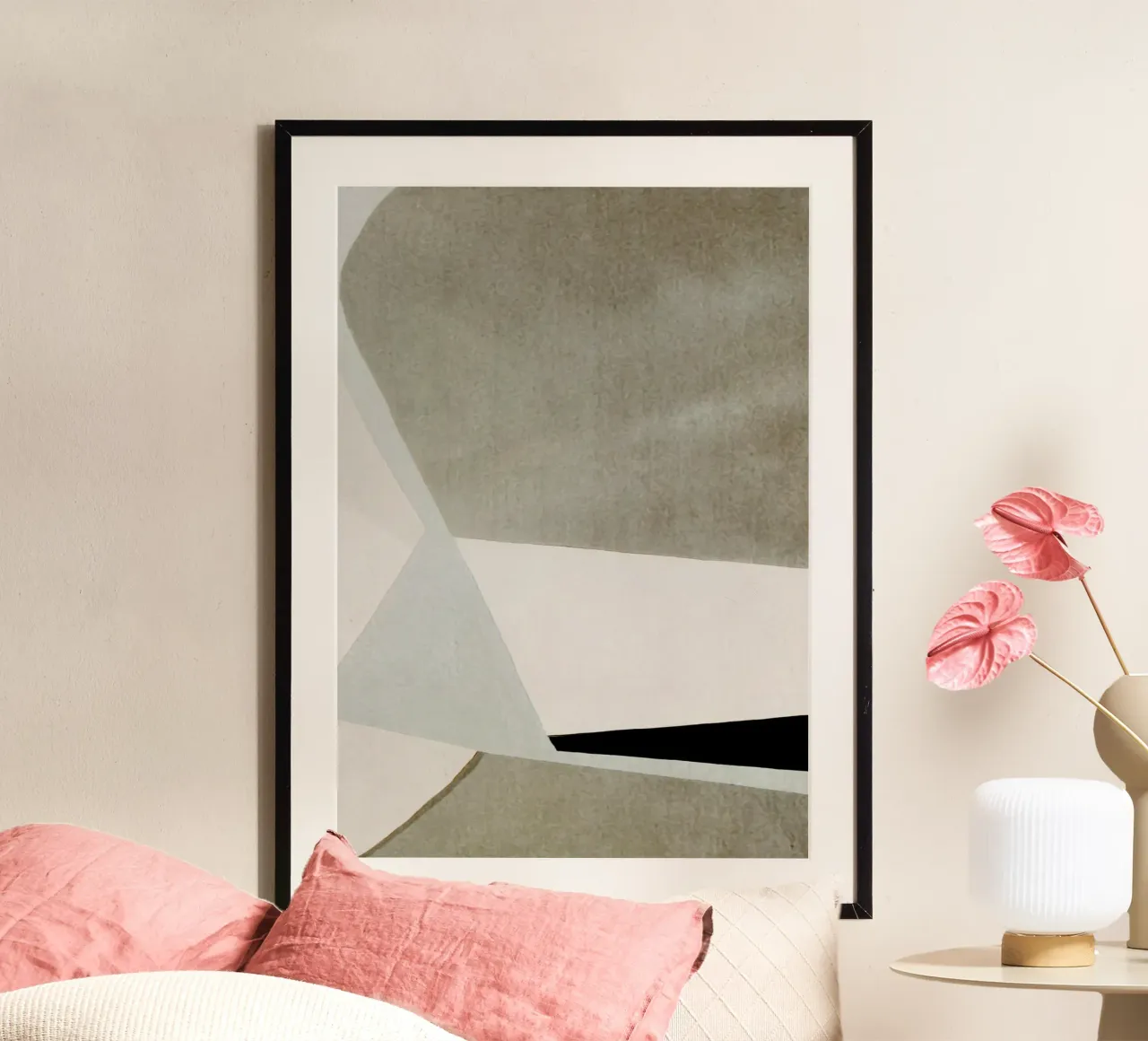 abstract simple geometric gray squares carta hahnemühle da vintageshop