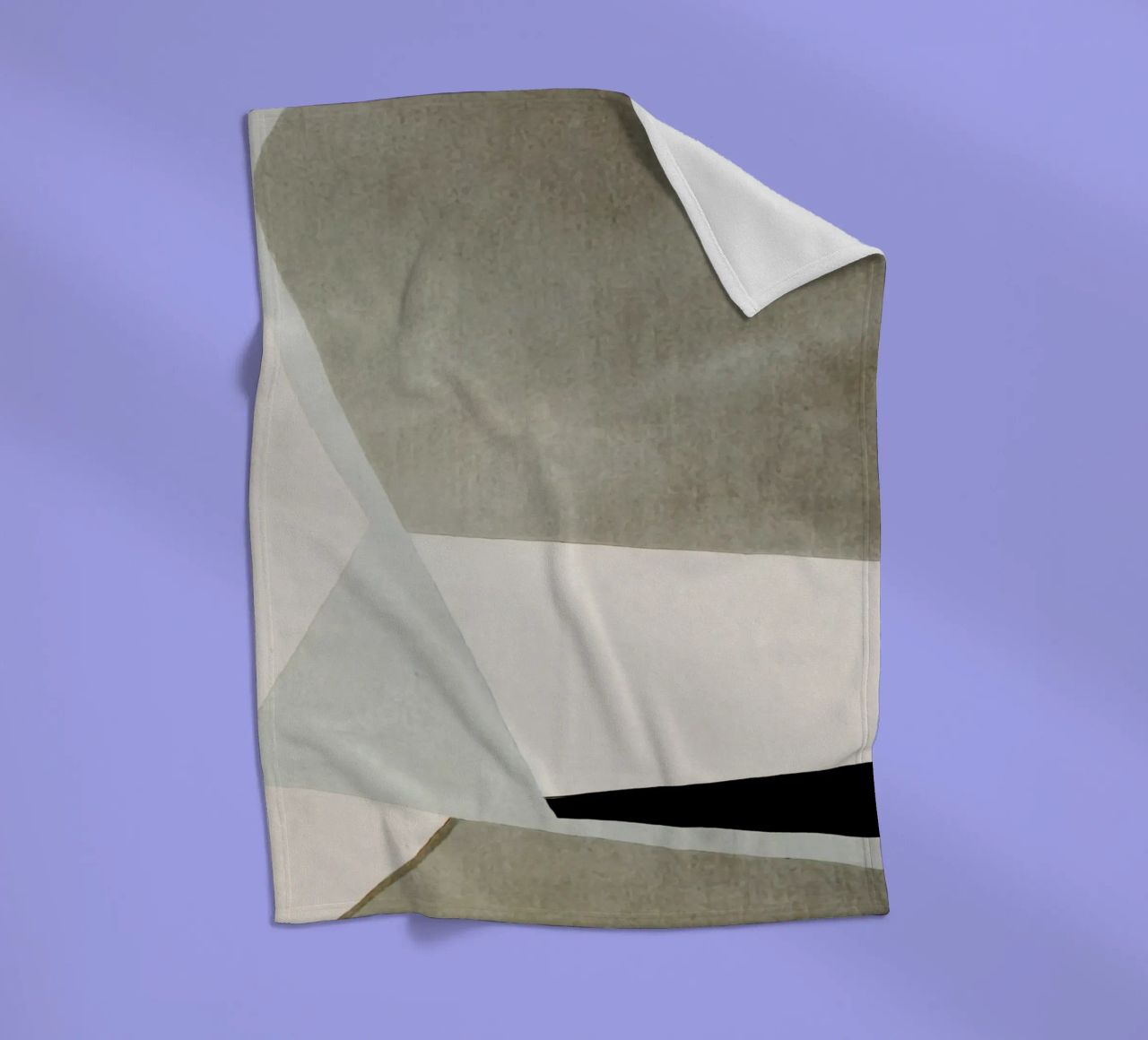 abstract simple geometric gray squares coperta in pile da vintageshop