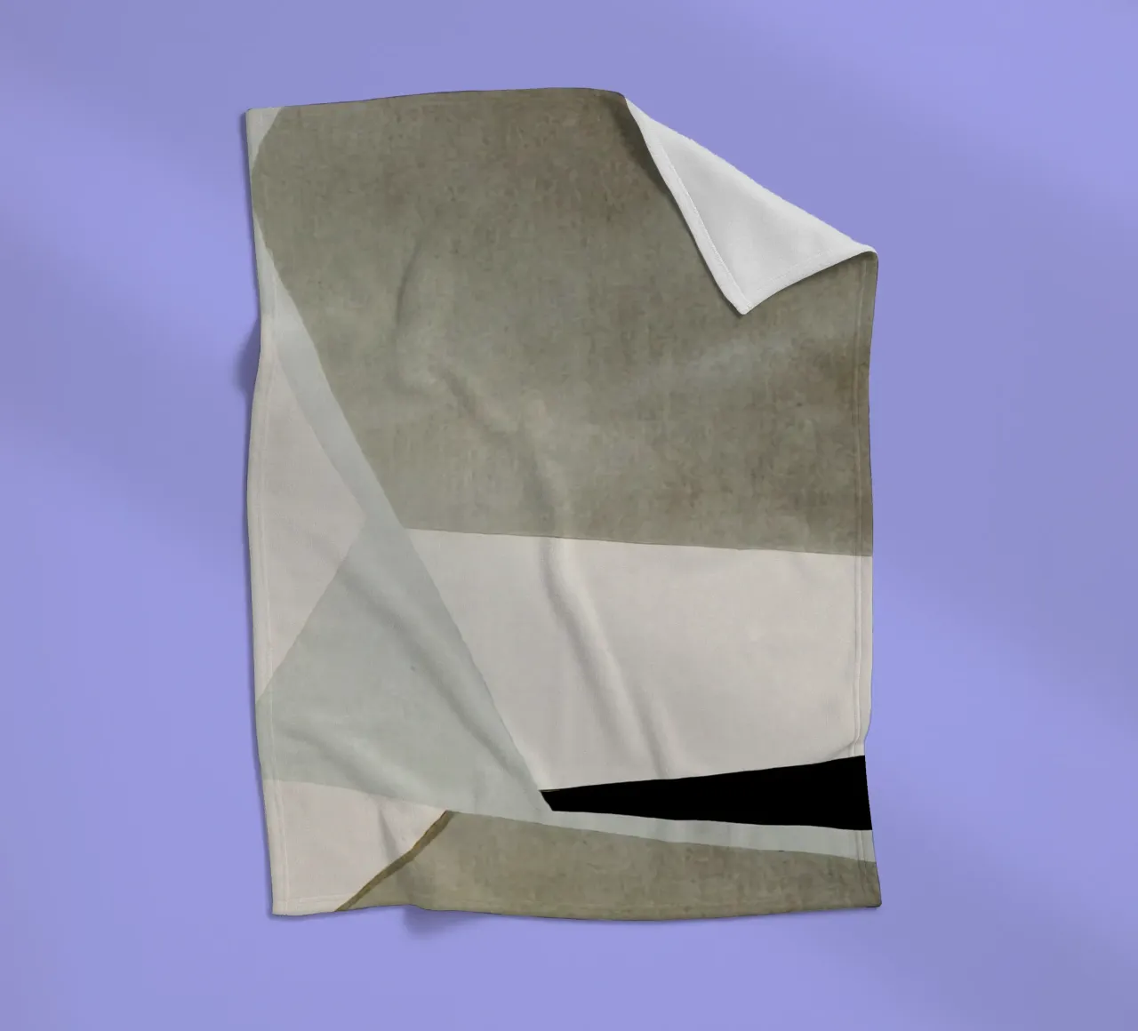 abstract simple geometric gray squares coperta in pile da vintageshop