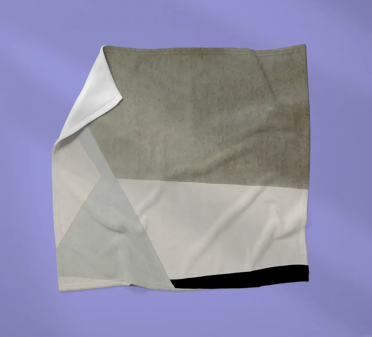 abstract simple geometric gray squares coperta in pile da vintageshop