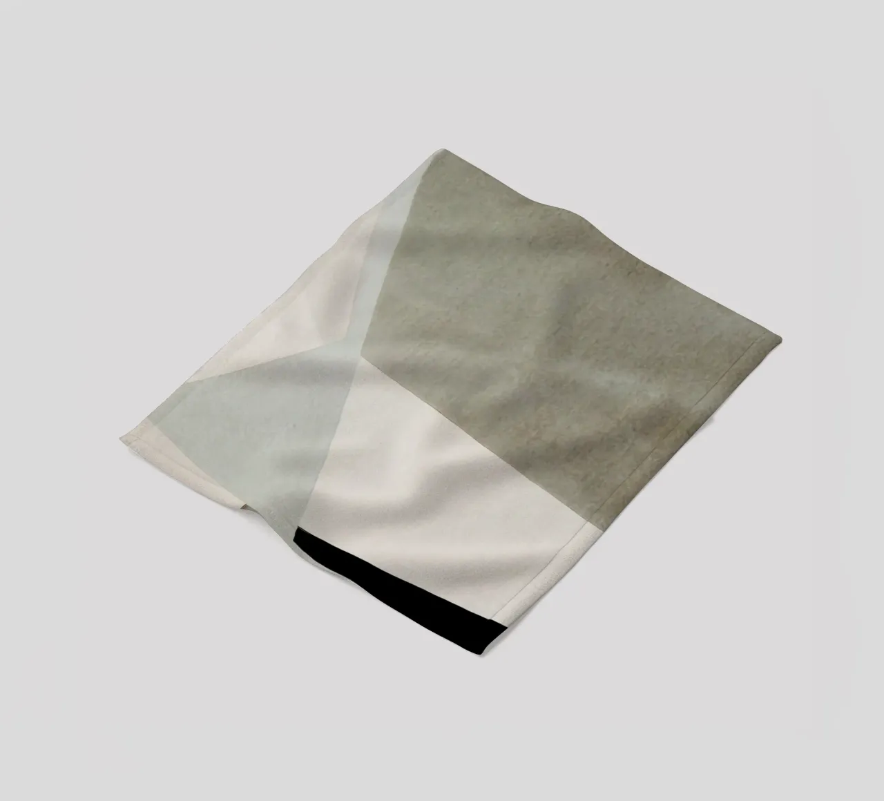 abstract simple geometric gray squares coperta in pile da vintageshop