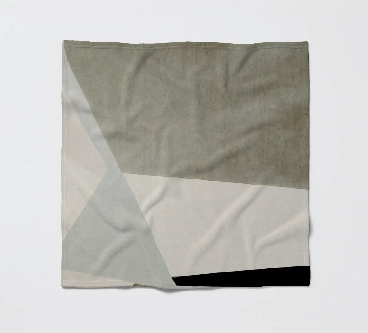 abstract simple geometric gray squares coperta in pile da vintageshop