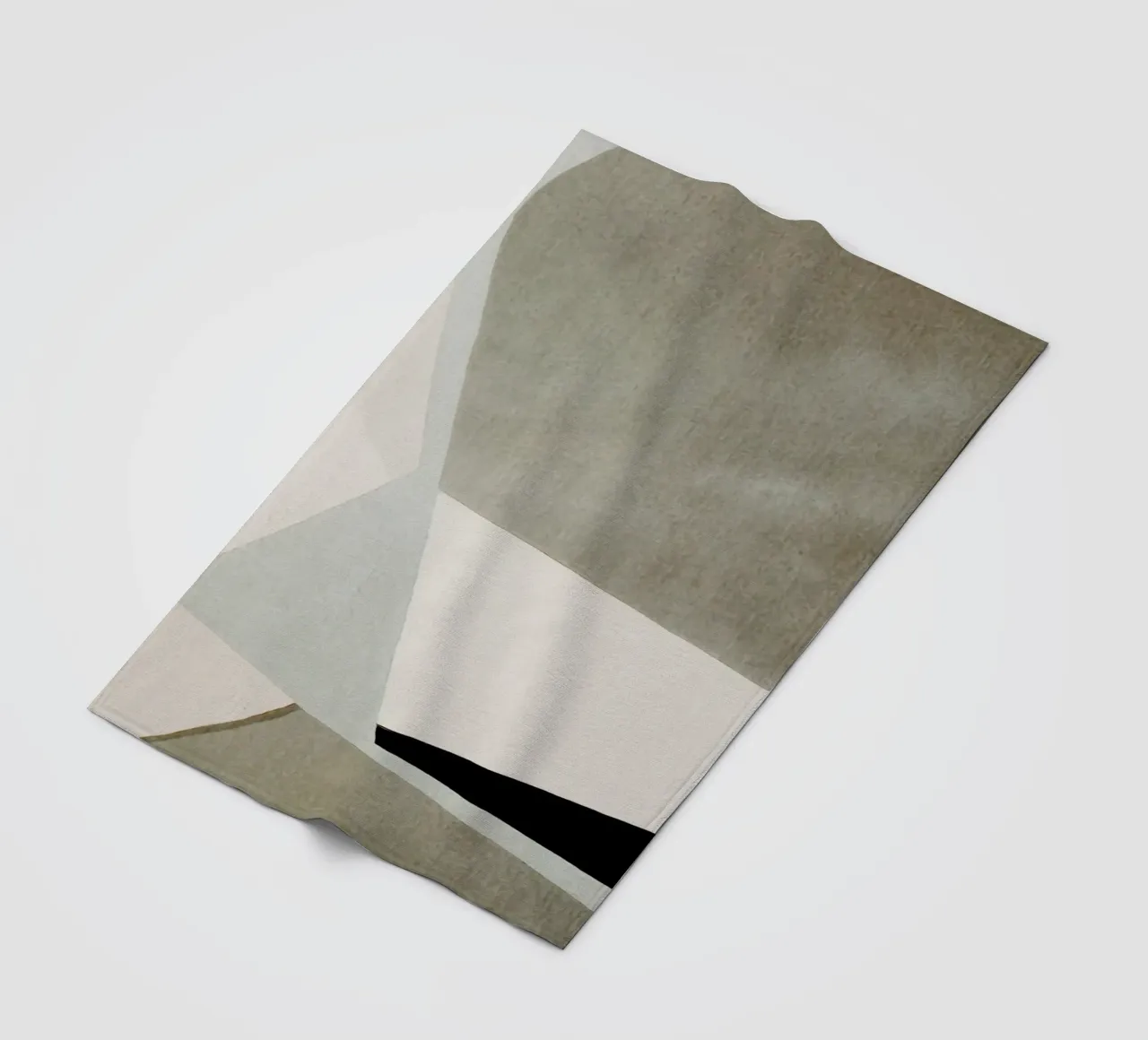 abstract simple geometric gray squares coperta in pile da vintageshop