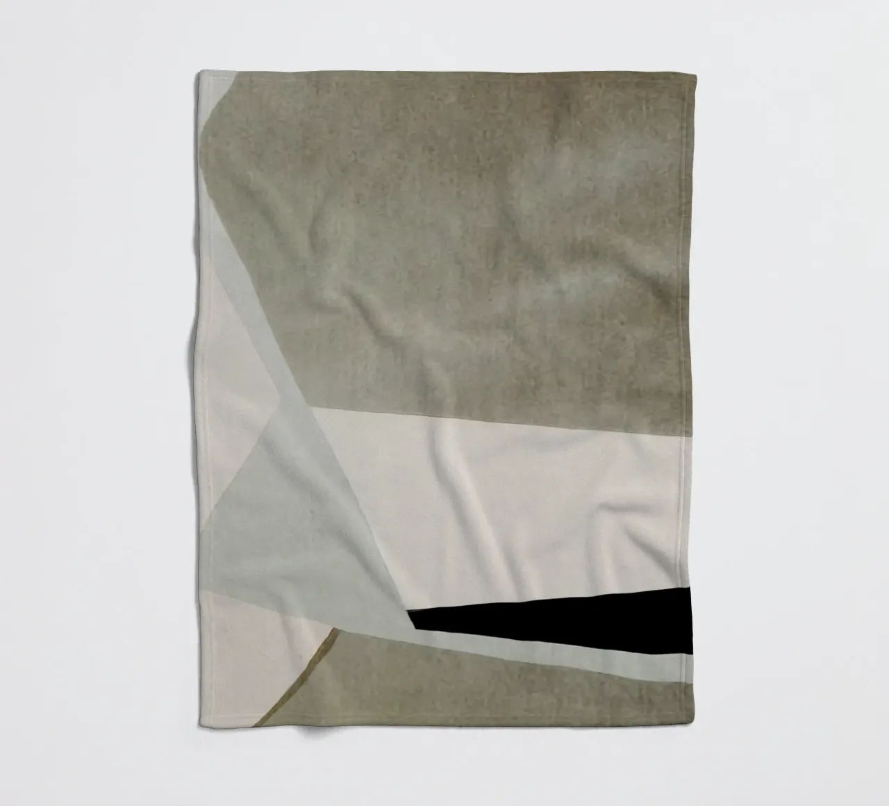 abstract simple geometric gray squares coperta in pile da vintageshop