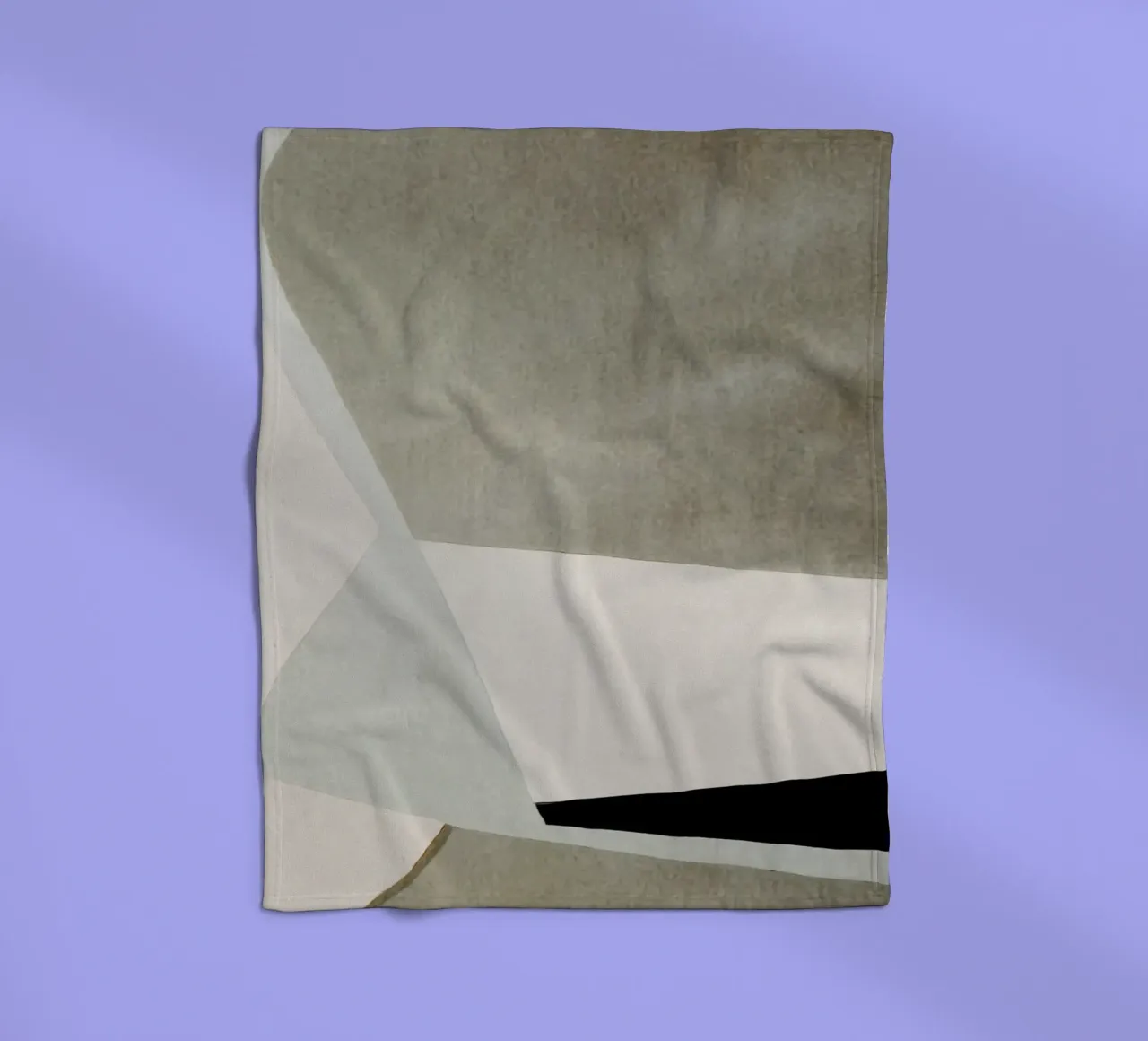 abstract simple geometric gray squares coperta in pile da vintageshop