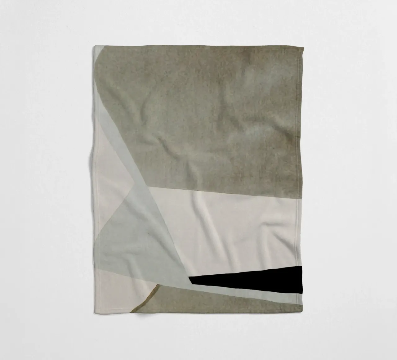 abstract simple geometric gray squares coperta in pile da vintageshop